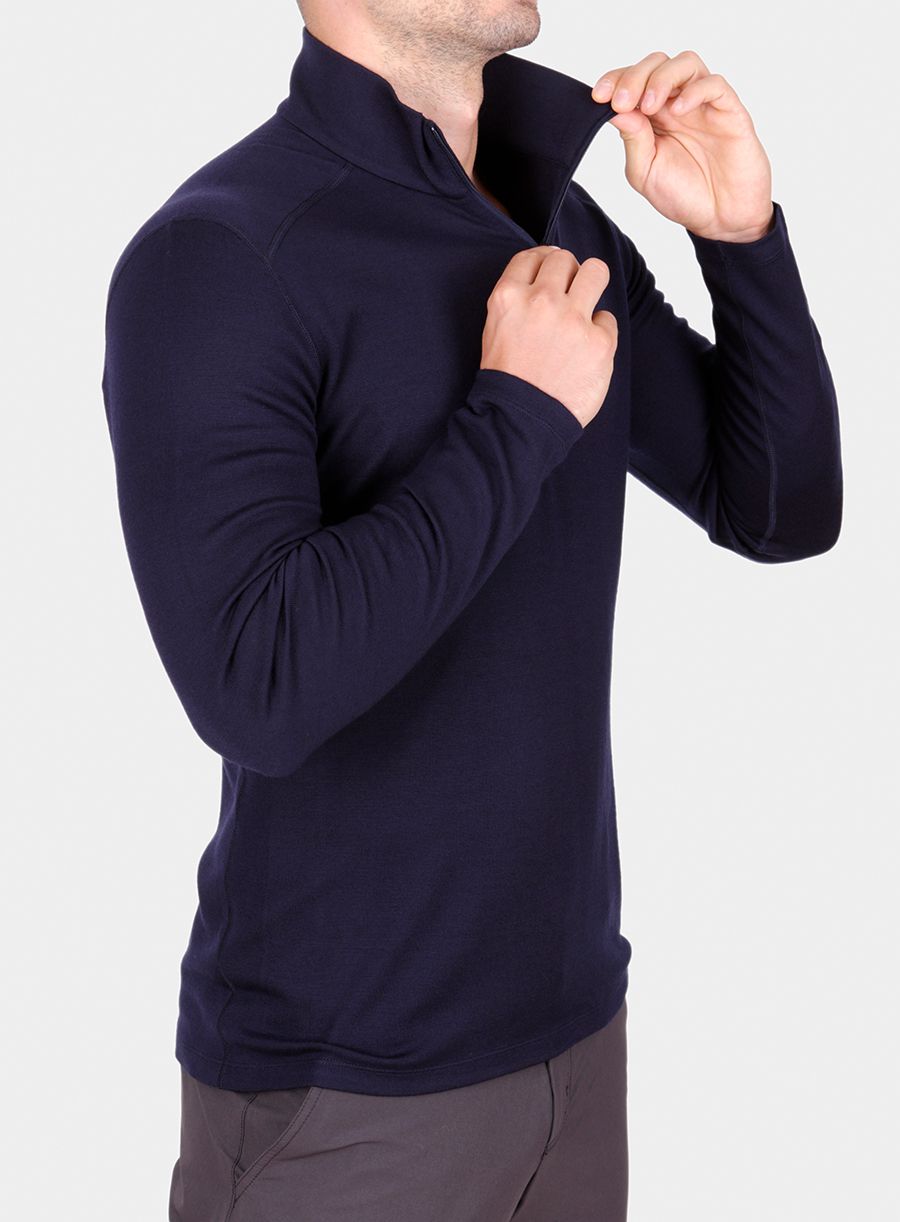Mikina Icebreaker 260 Tech L/S Half Zip - midnight navy