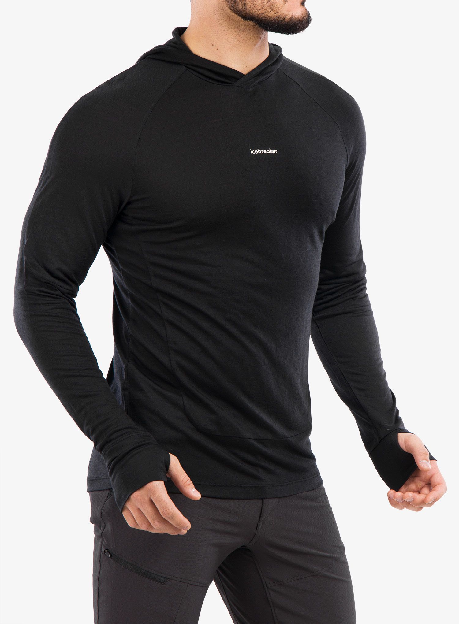 Mikina Icebreaker Cool-Lite LS Hoodie - black