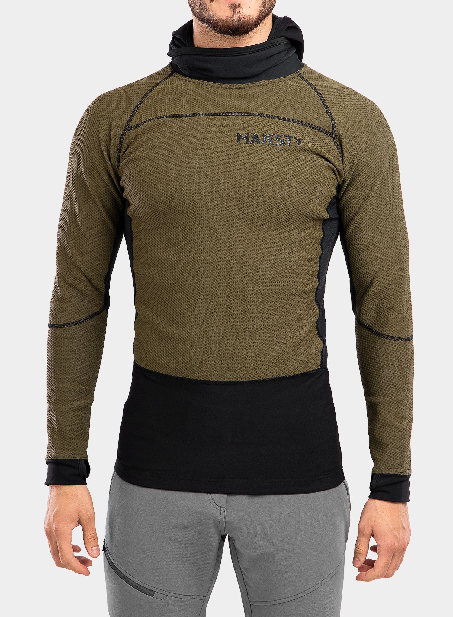 Mikina Majesty Heatshield - army green/black