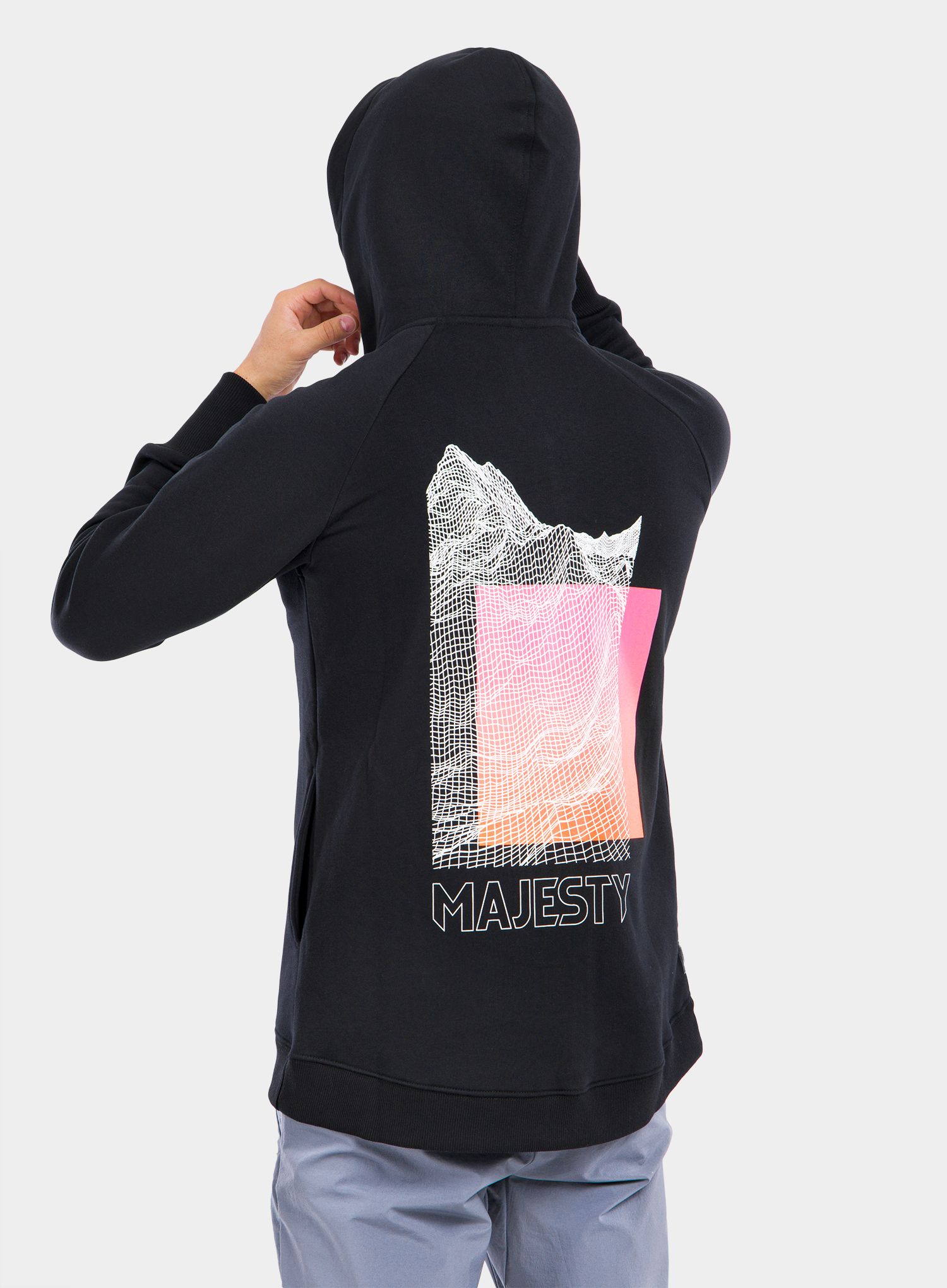 Mikina na zip Majesty Super Zip Hoodie - black
