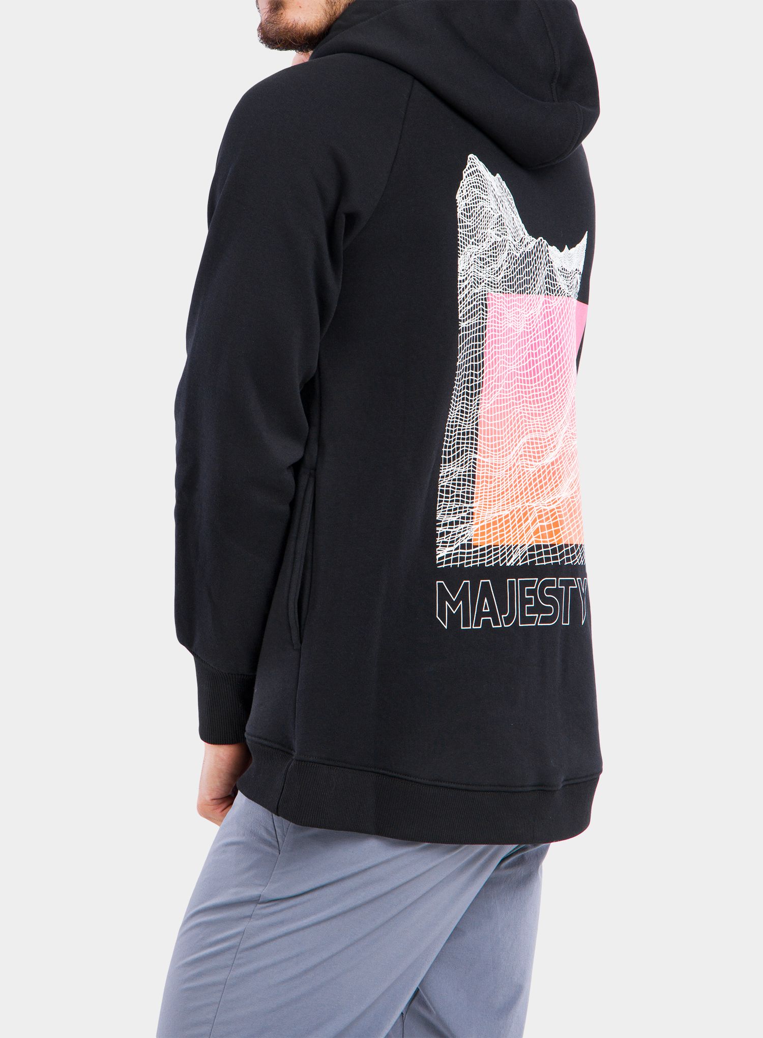 Mikina na zip Majesty Super Zip Hoodie - black