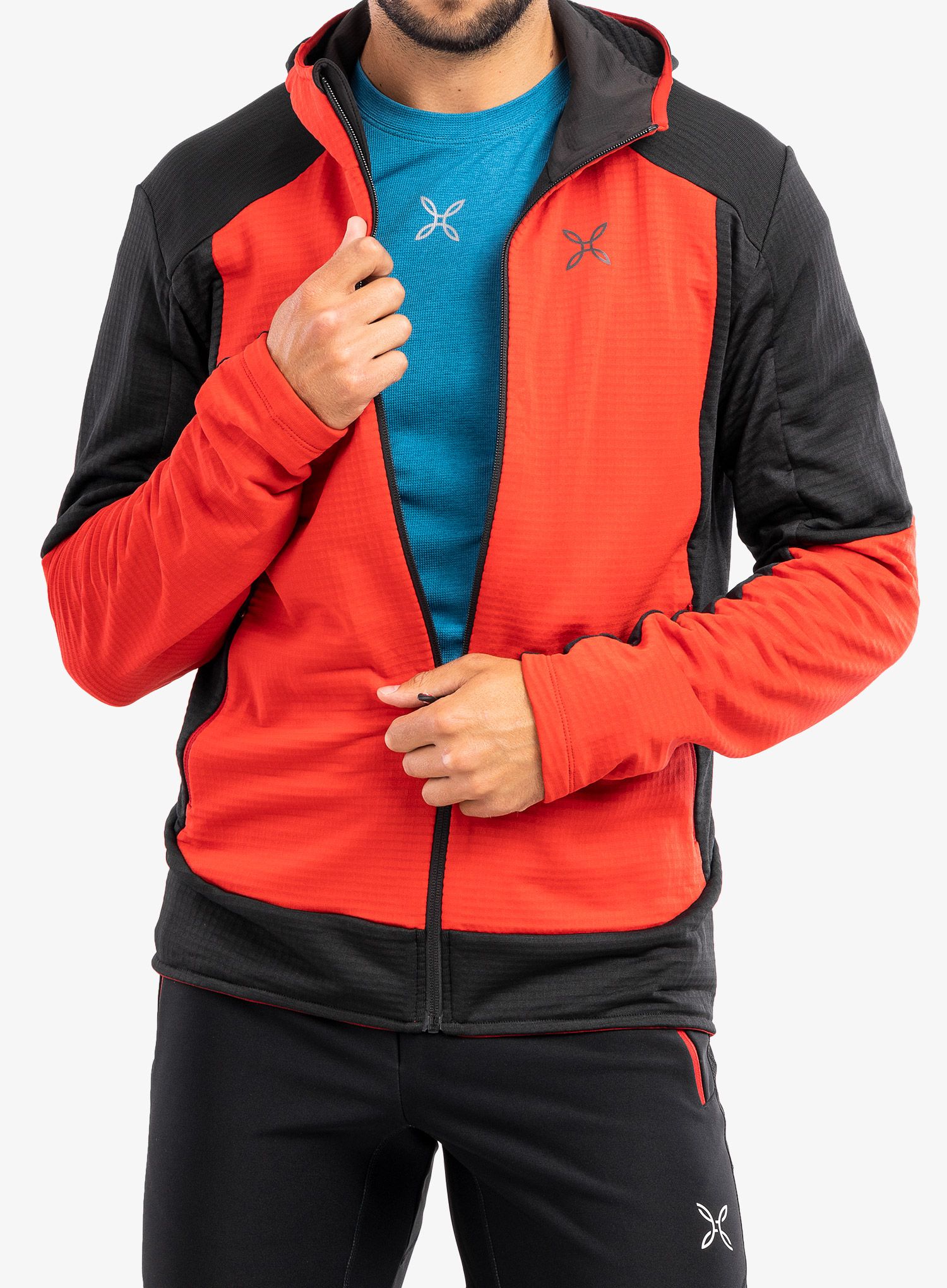 Mikina Montura Stretch Color Hoody Jacket - red/black