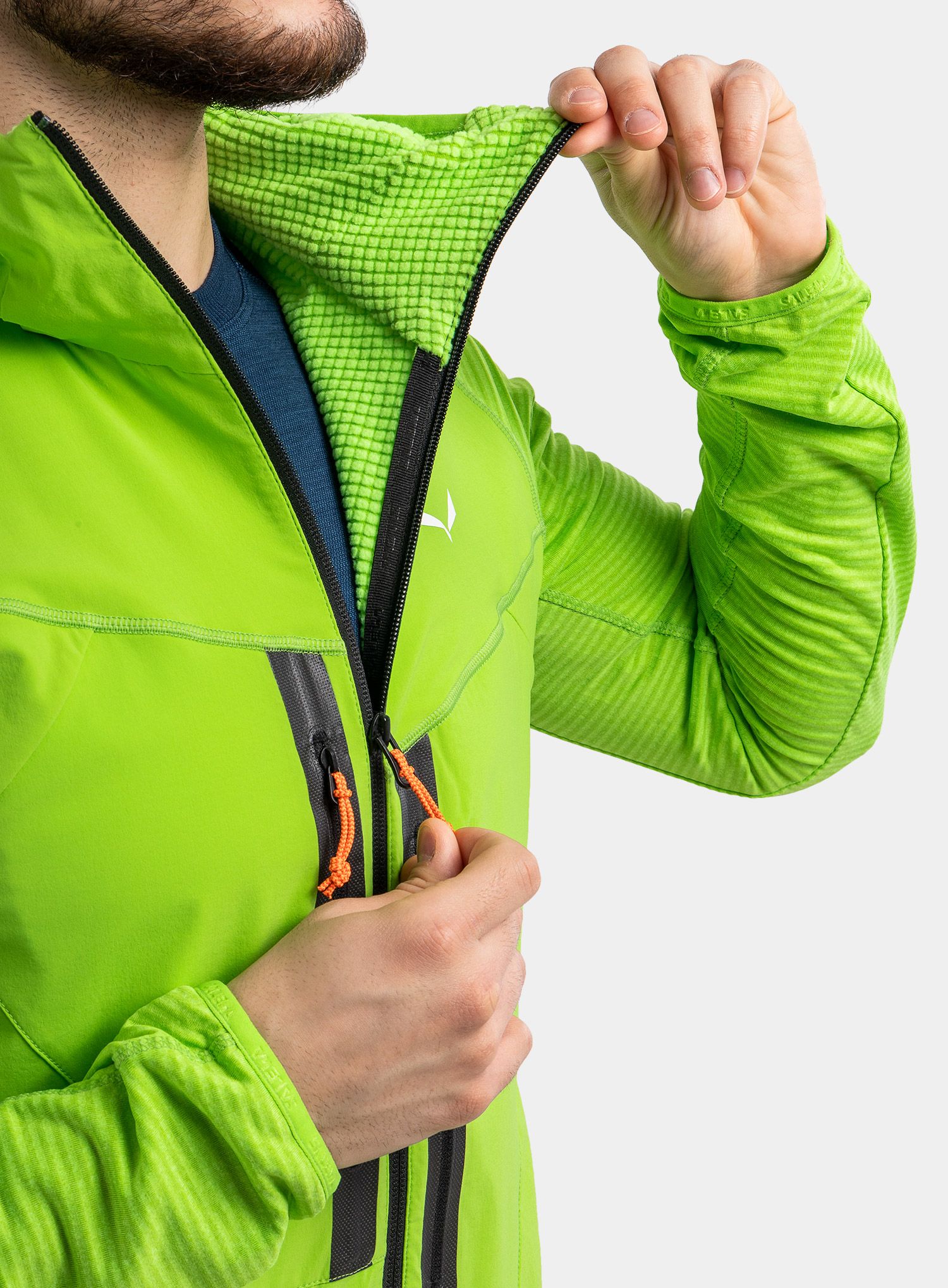 Fleecová mikina Salewa Rolle PL R Jacket - pale frog