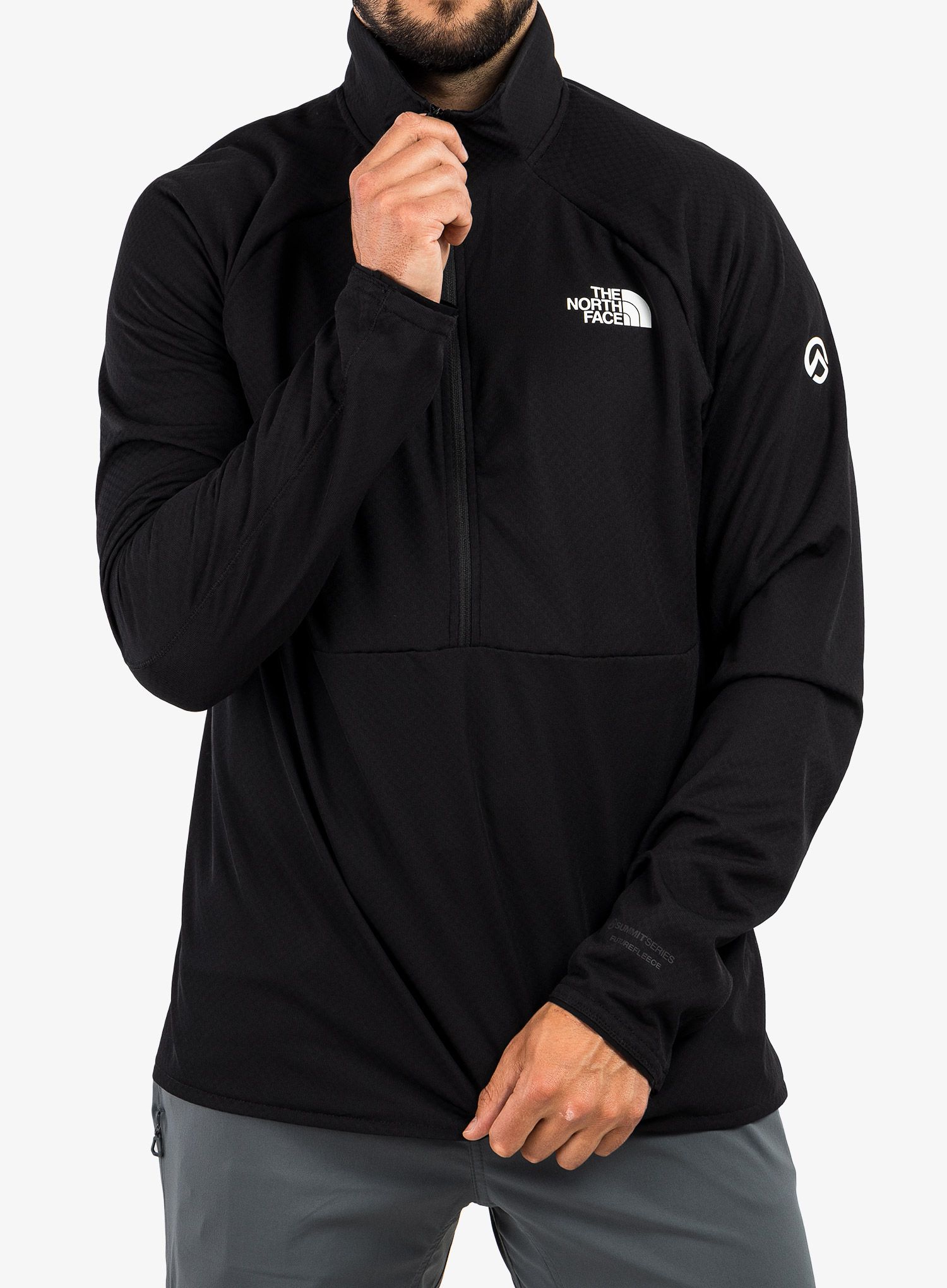 Fleecová mikina The North Face Summit FutureFleece LT 1/2 Zip - blk