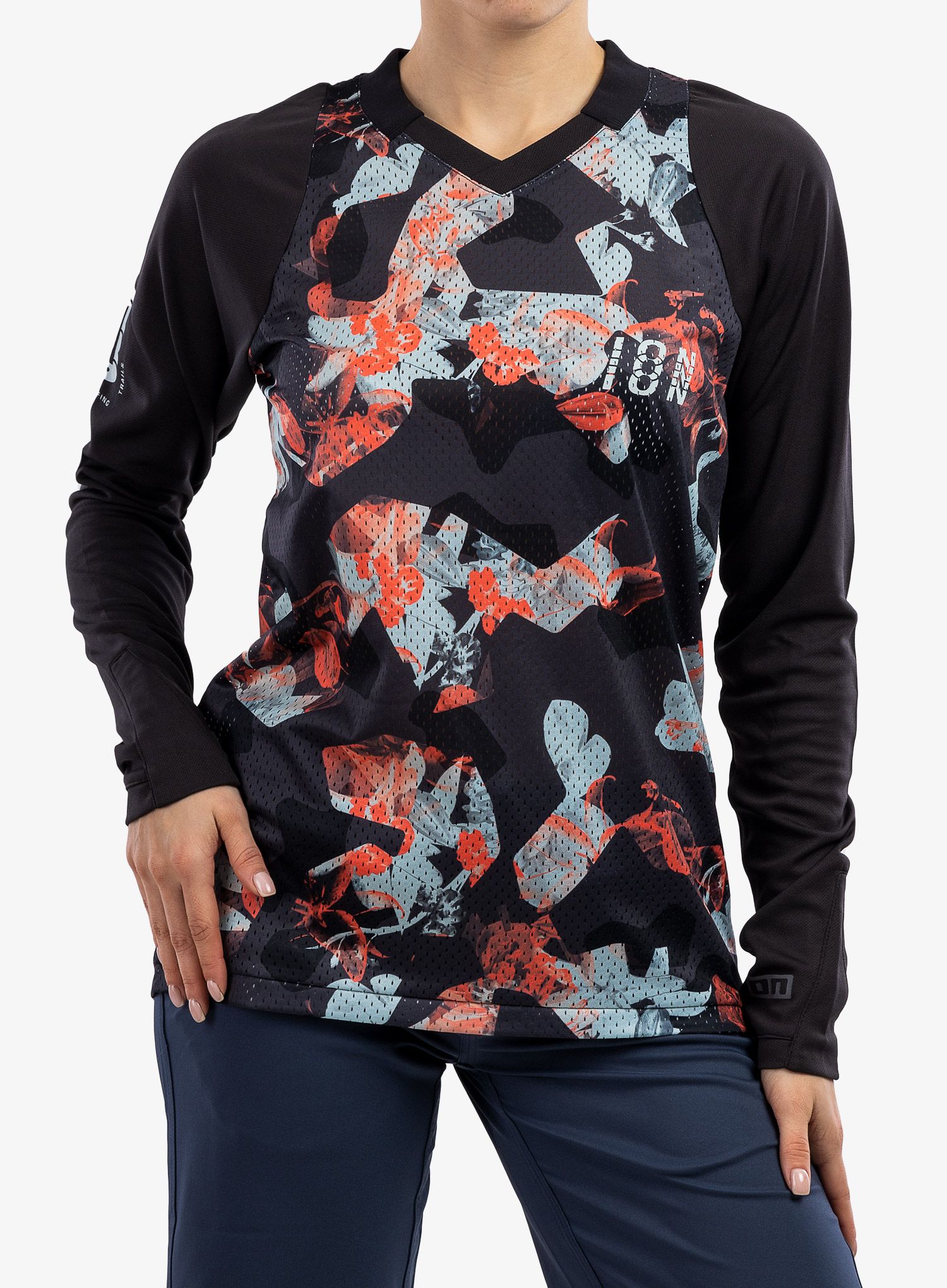 Dámská mikina na kolo ION Scrub LS - black