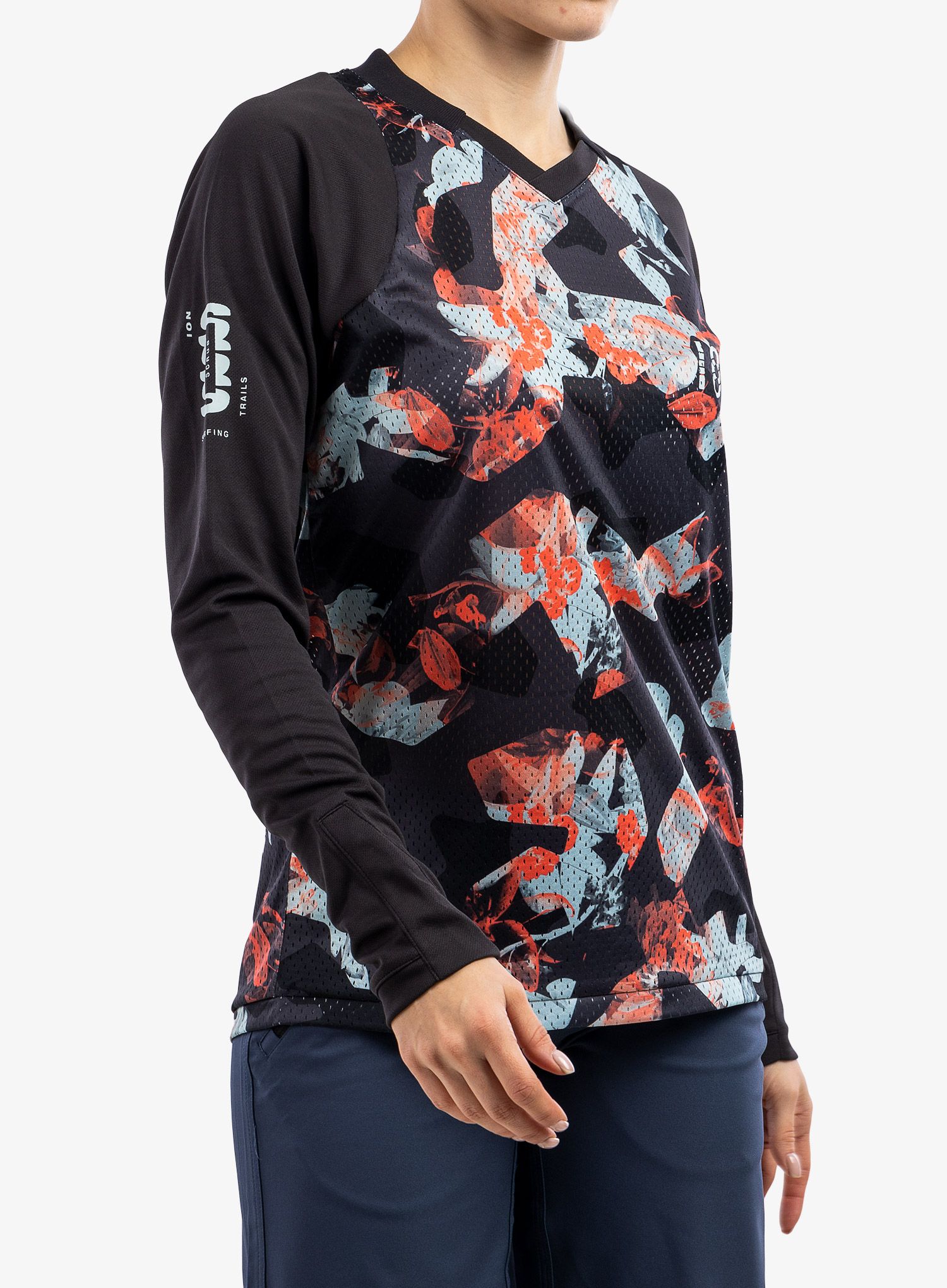 Dámská mikina na kolo ION Scrub LS - black