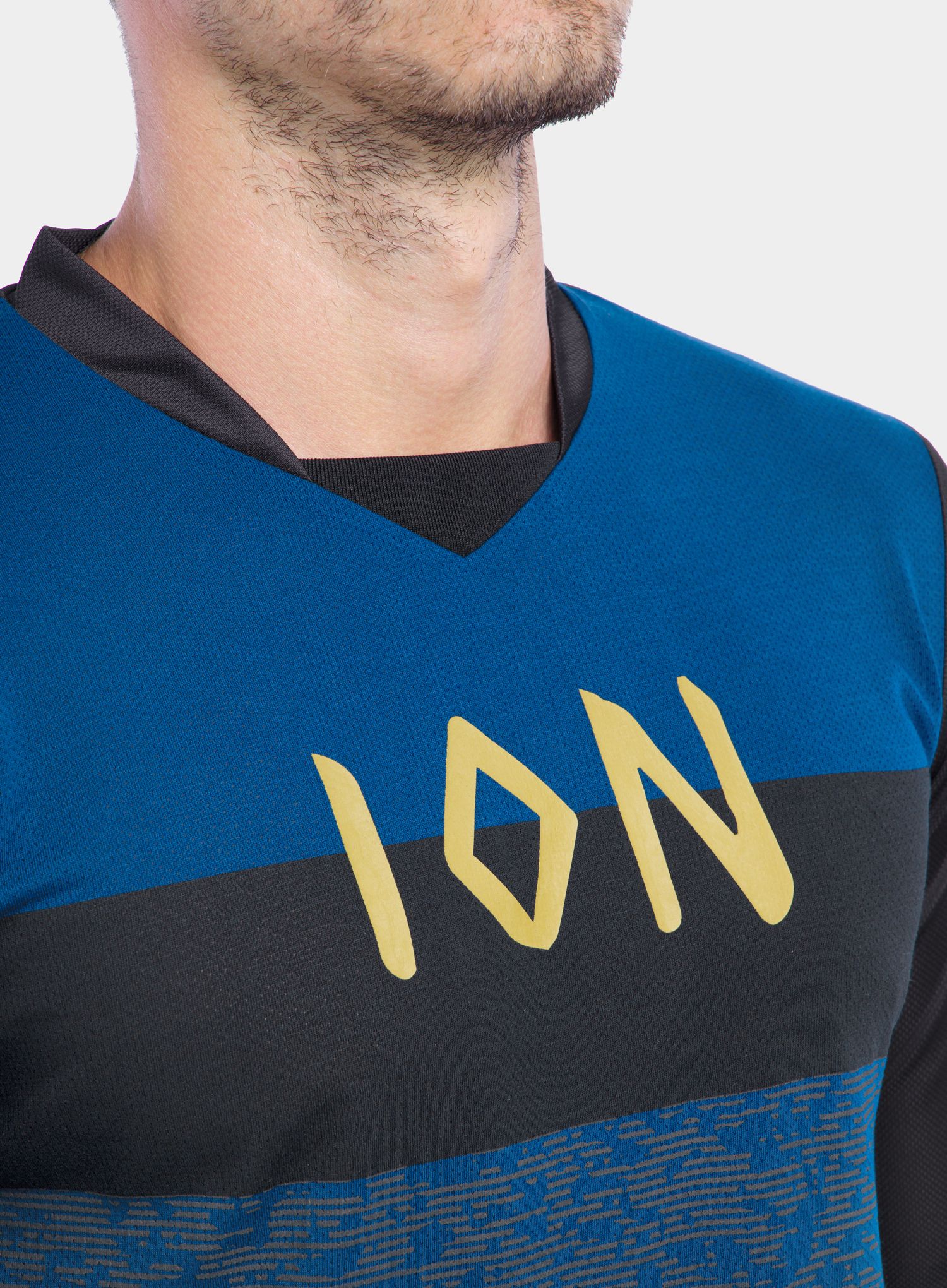 Mikina na kolo ION LS Scrub AMP - ocean blue