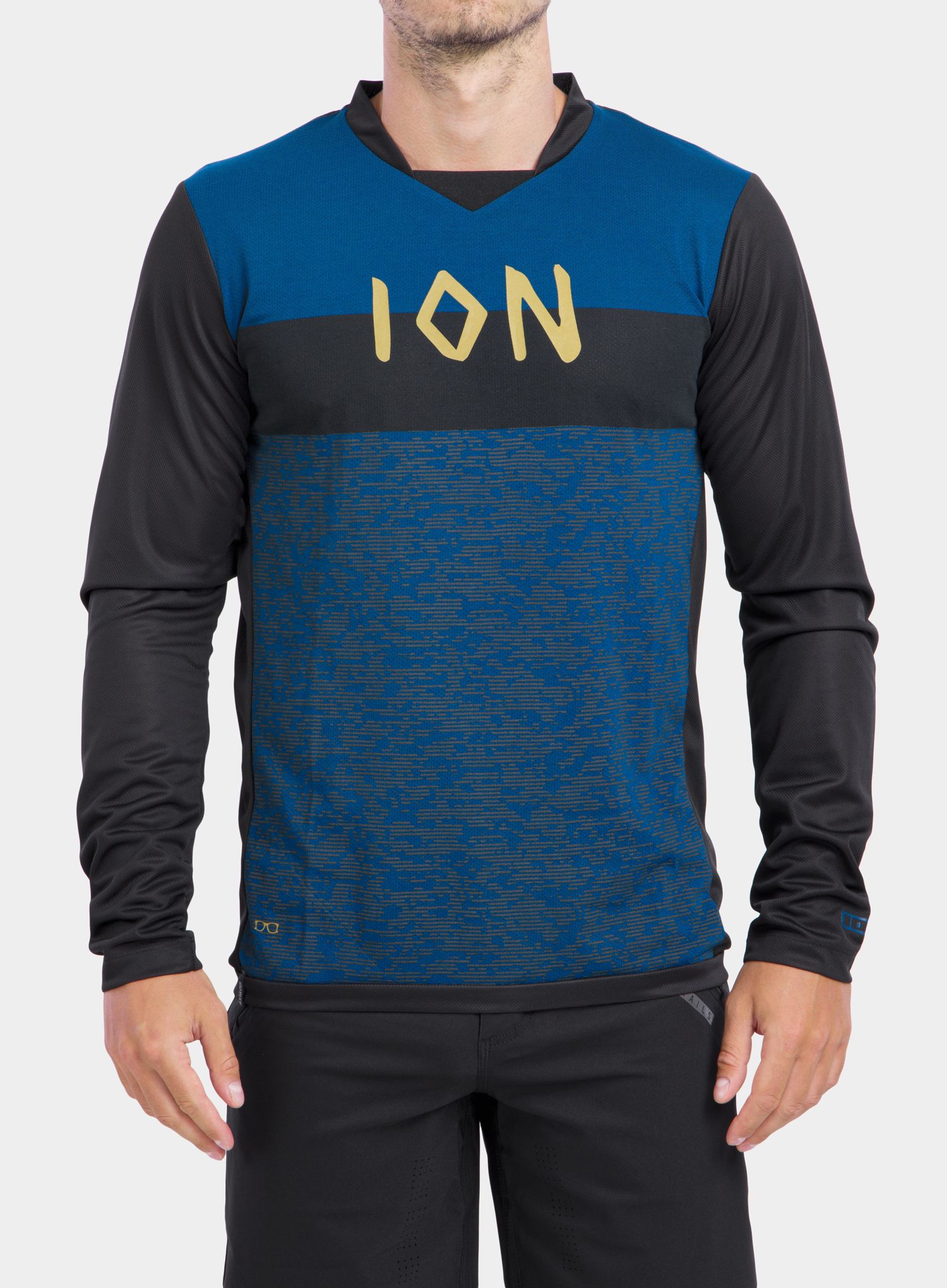 Mikina na kolo ION LS Scrub AMP - ocean blue