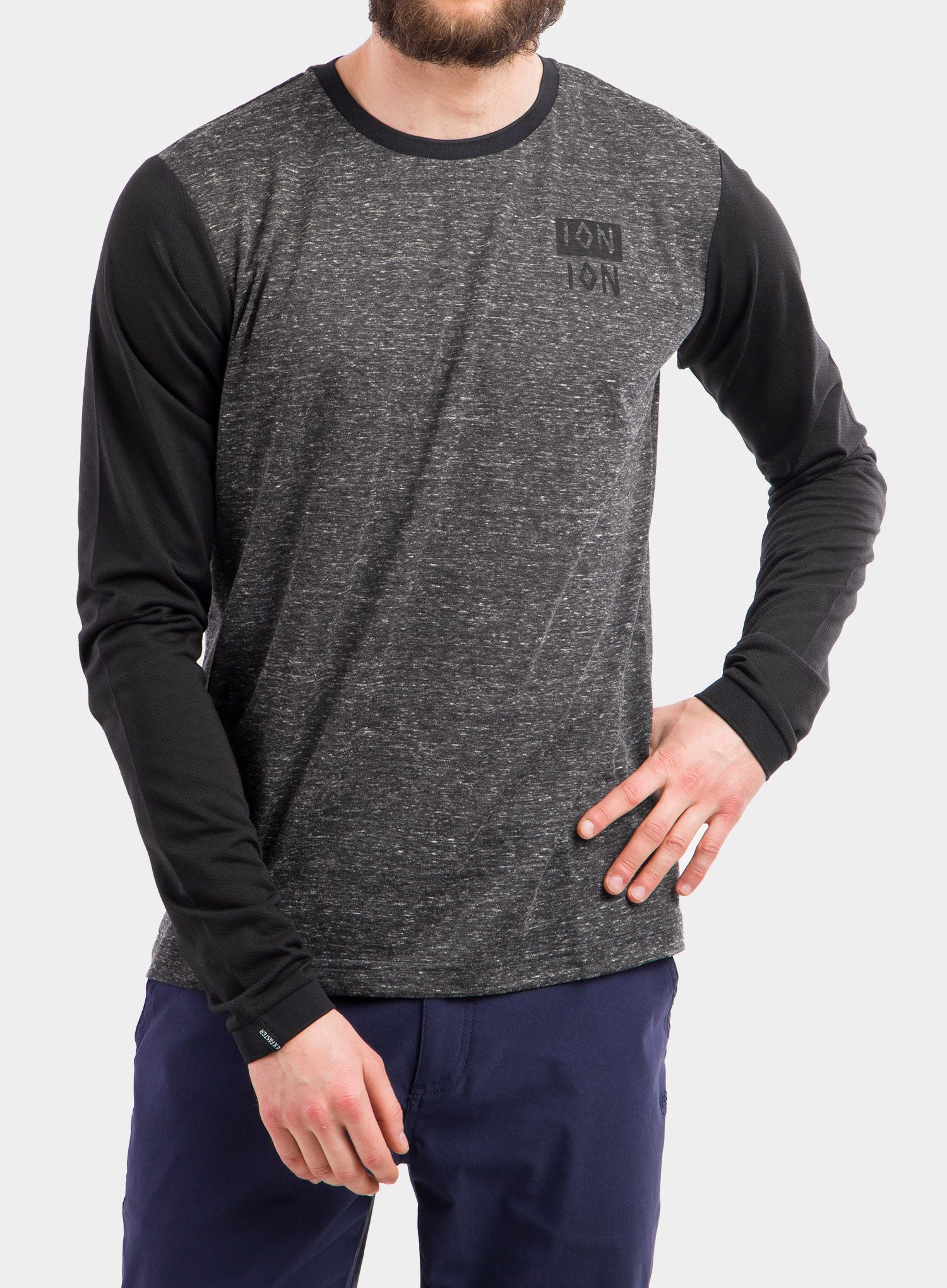 Mikina na kolo ION LS Seek - black