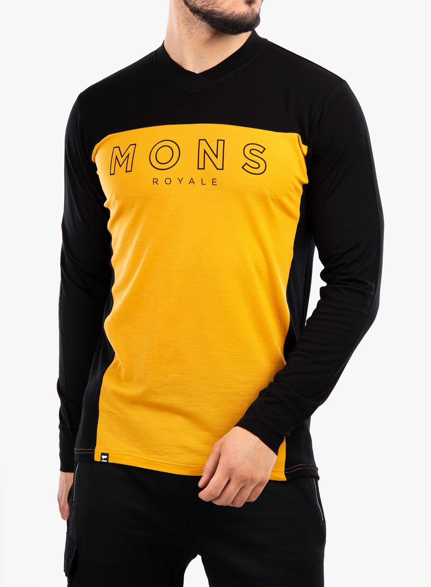 Cyklistická mikina Mons Royale Redwood Enduro VLS - black/gold
