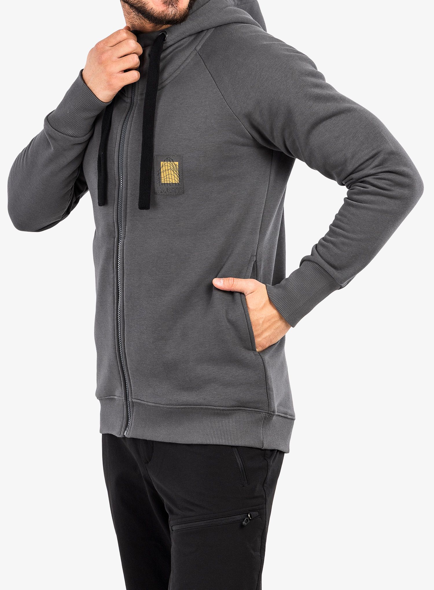 Rozepnutá mikina Majesty Super Zip Hoodie - graphite