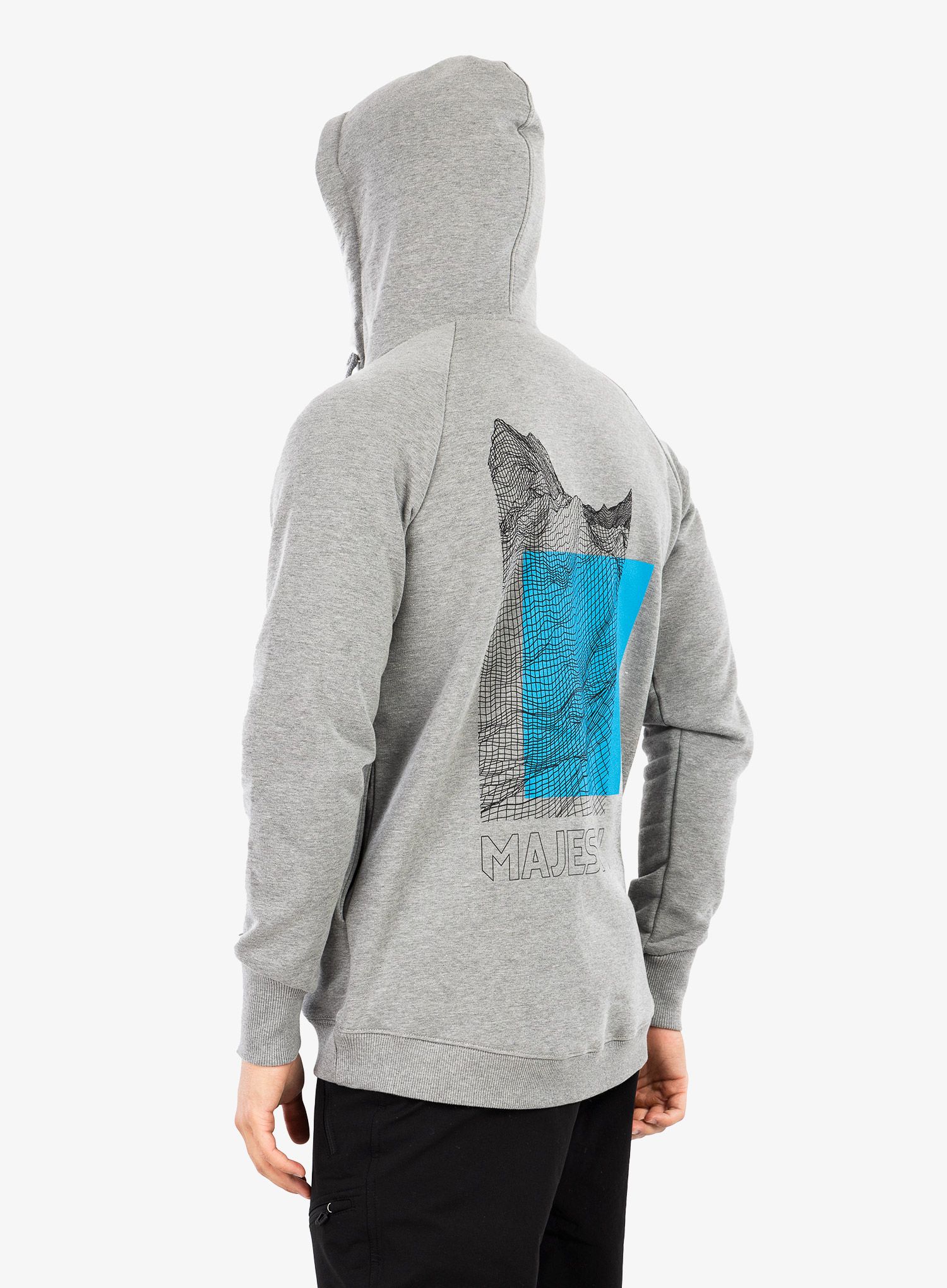 Mikina Majesty Super Zipped Hoodie - grey