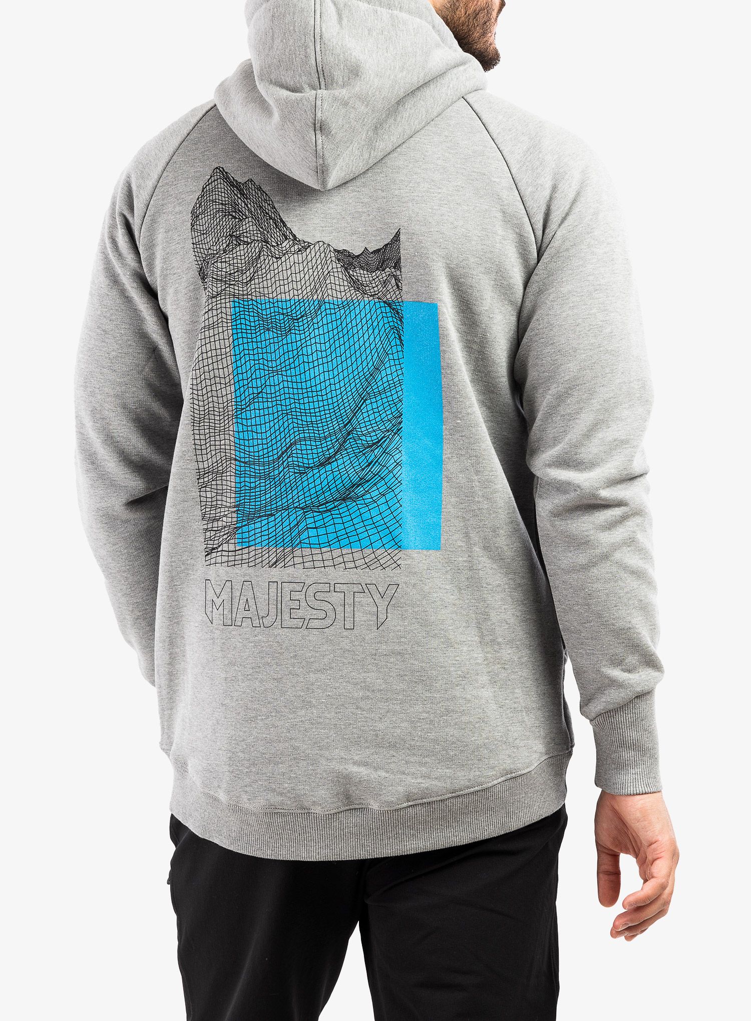 Mikina Majesty Super Zipped Hoodie - grey