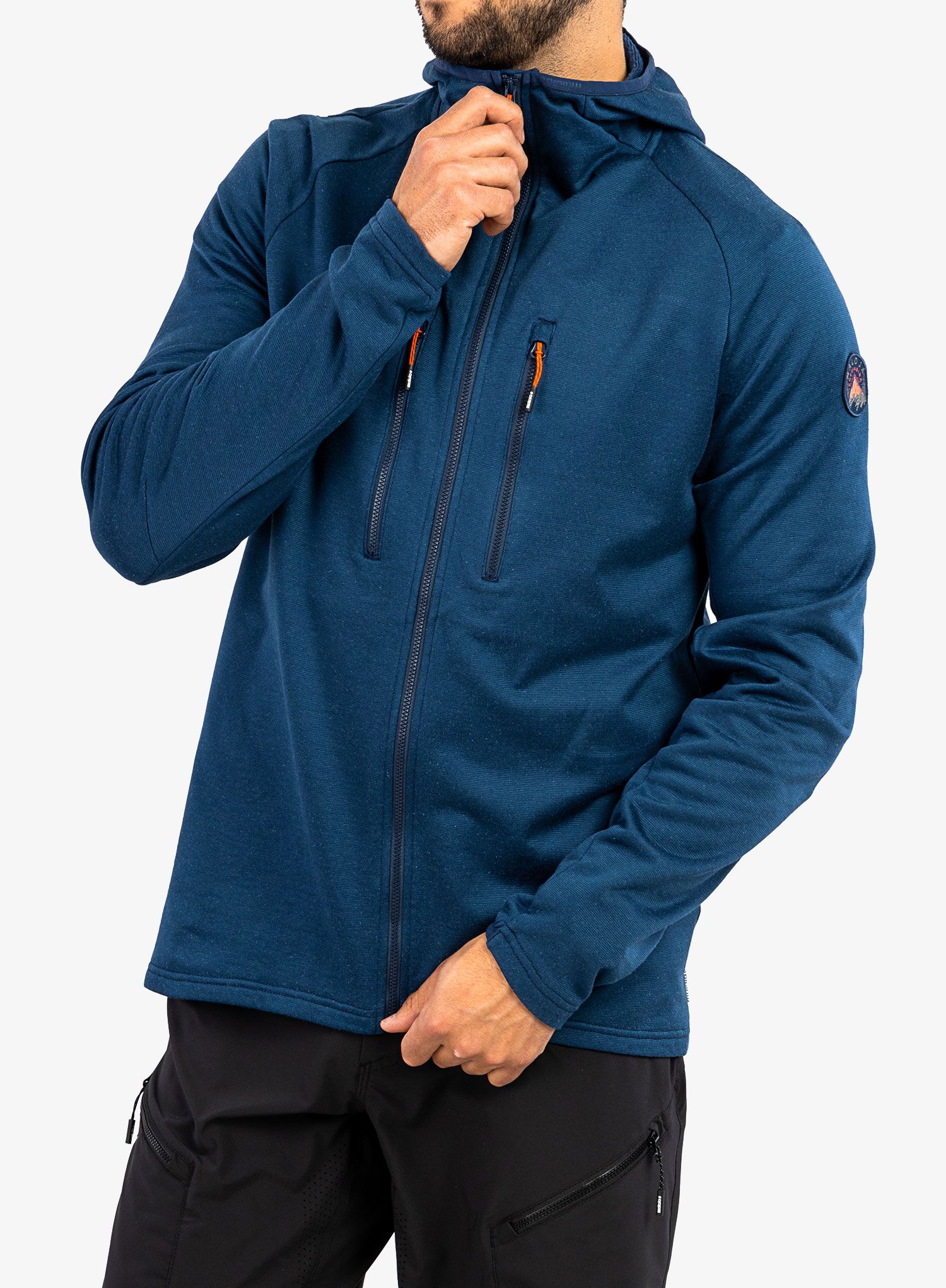 Mikina na zip Maloja Razzes - midnight