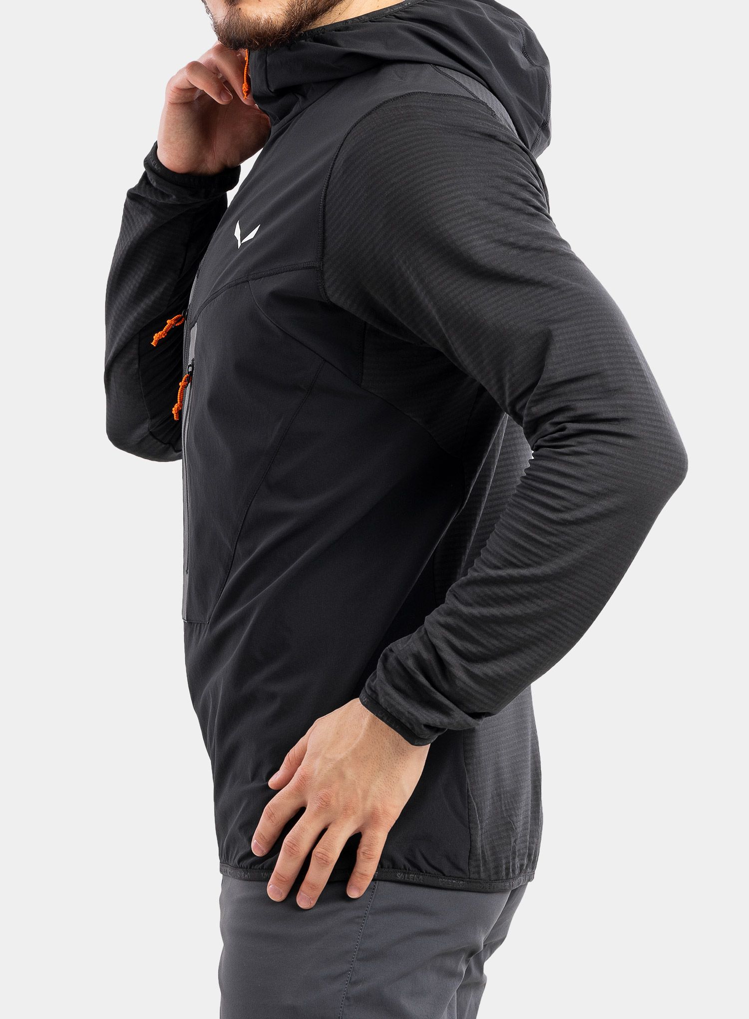 Mikina na zip Salewa Rolle PL R Jacket - black out