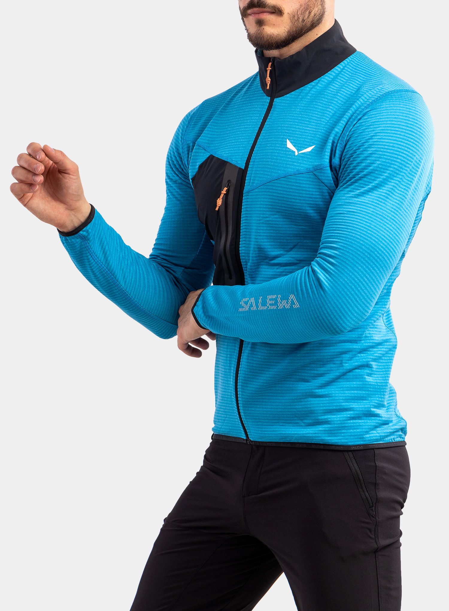 Mikina Salewa Pedroc PL Full-Zip - cloisonne blue mel