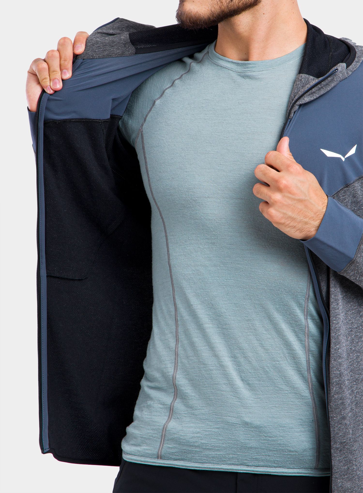 Mikina Salewa Puez 2 Dry HD Jacket - black/melange