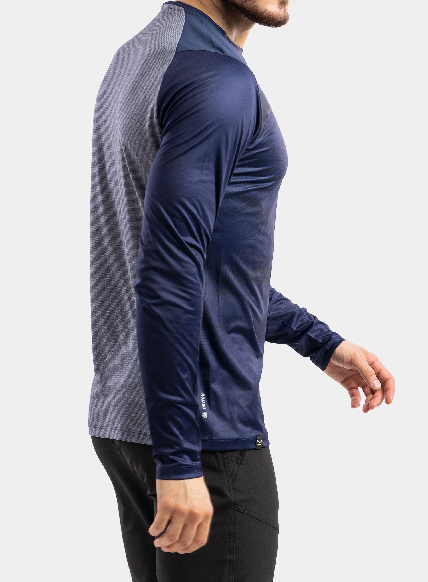 Mikina bez kapuce Salewa Seceda Dry L/S Tee - navy