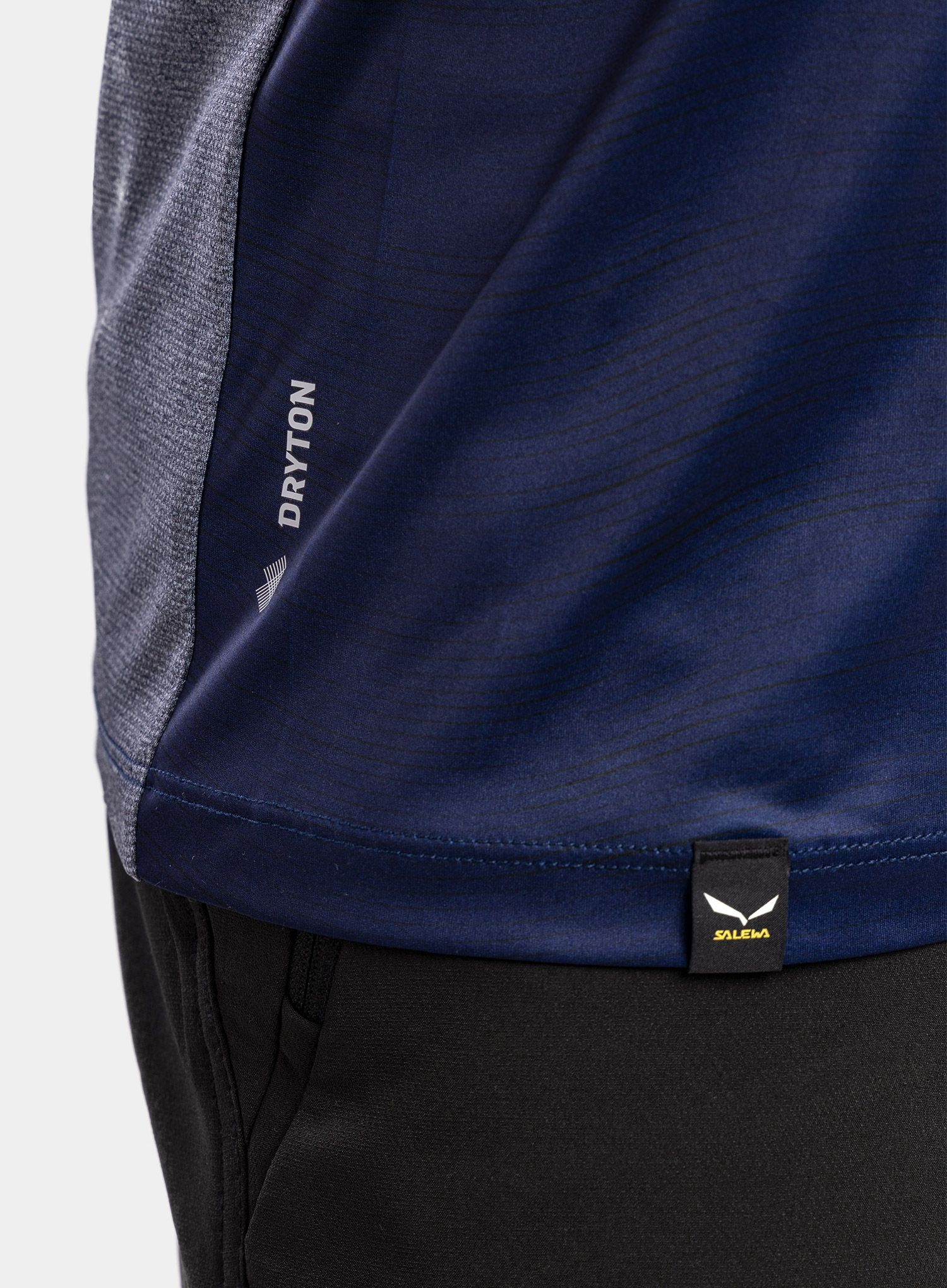 Mikina bez kapuce Salewa Seceda Dry L/S Tee - navy