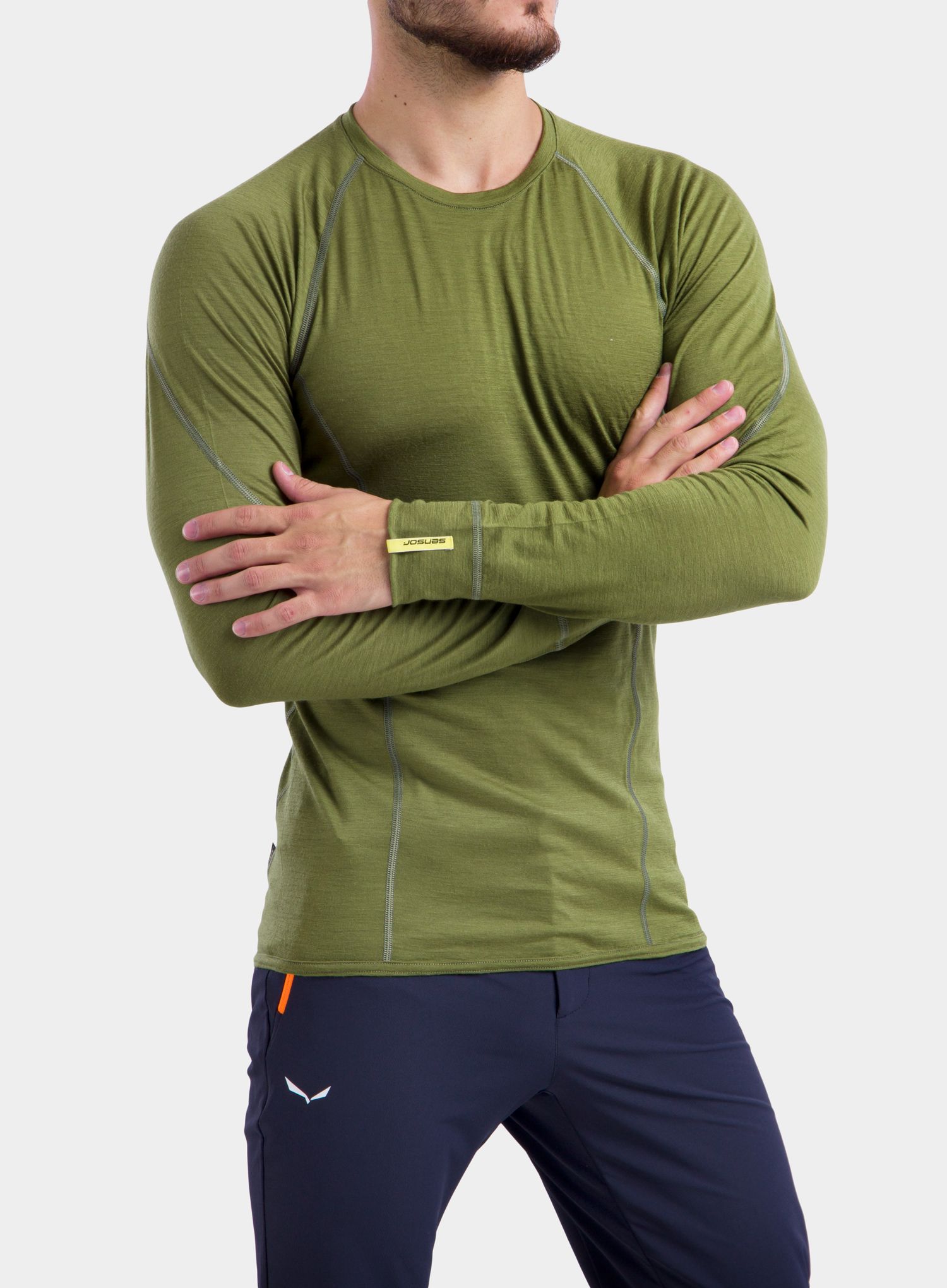 Mikina Sensor Merino Active Tee L/S - safari