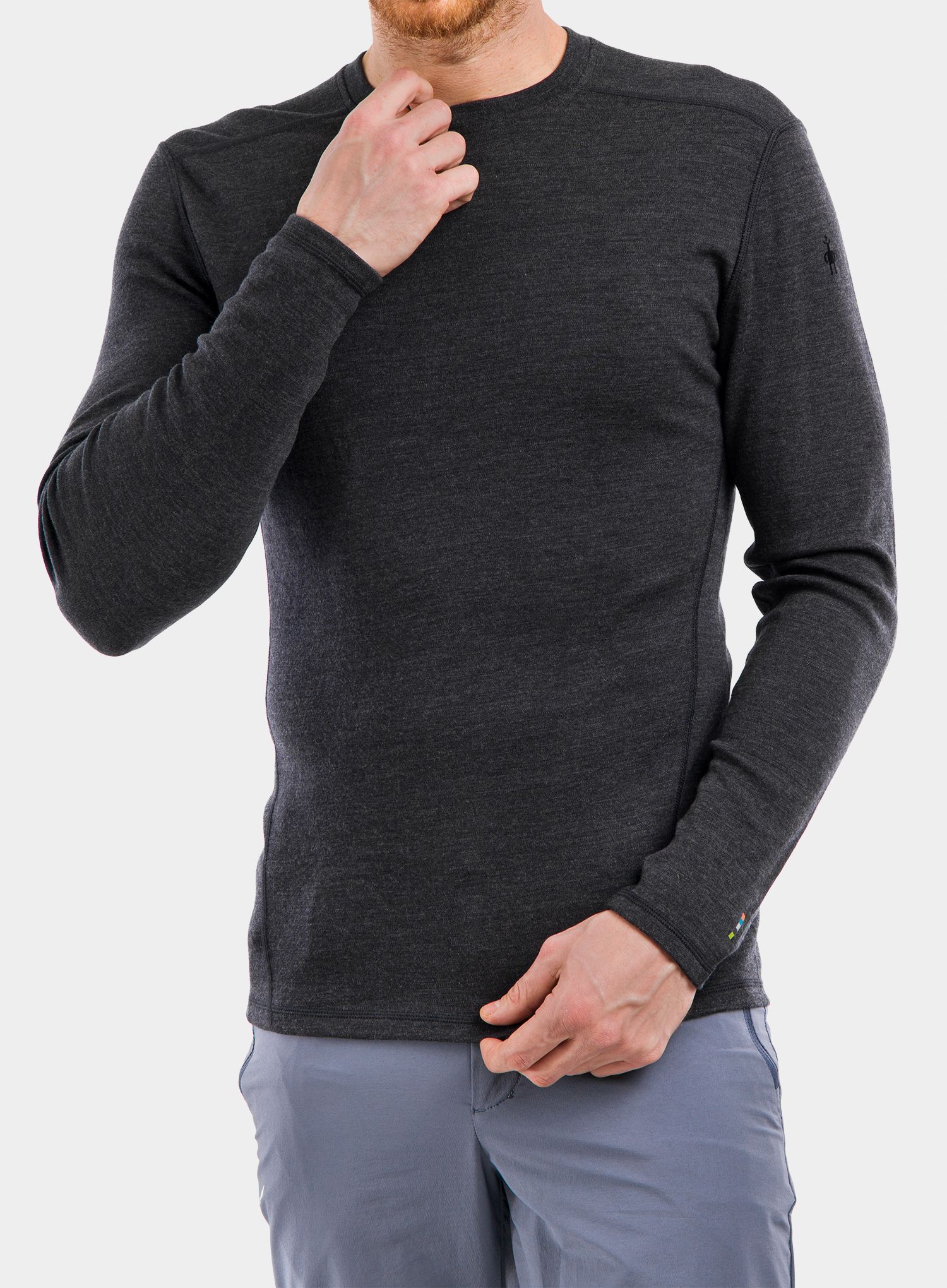 Mikina Smartwool Classic Thermal Merino Base Layer Crew Boxed - charcoal