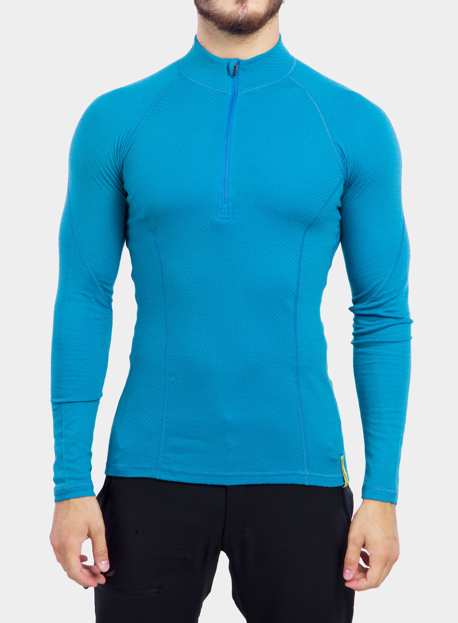 Technická mikina Sensor Merino DF Tee L/S Zip - blue