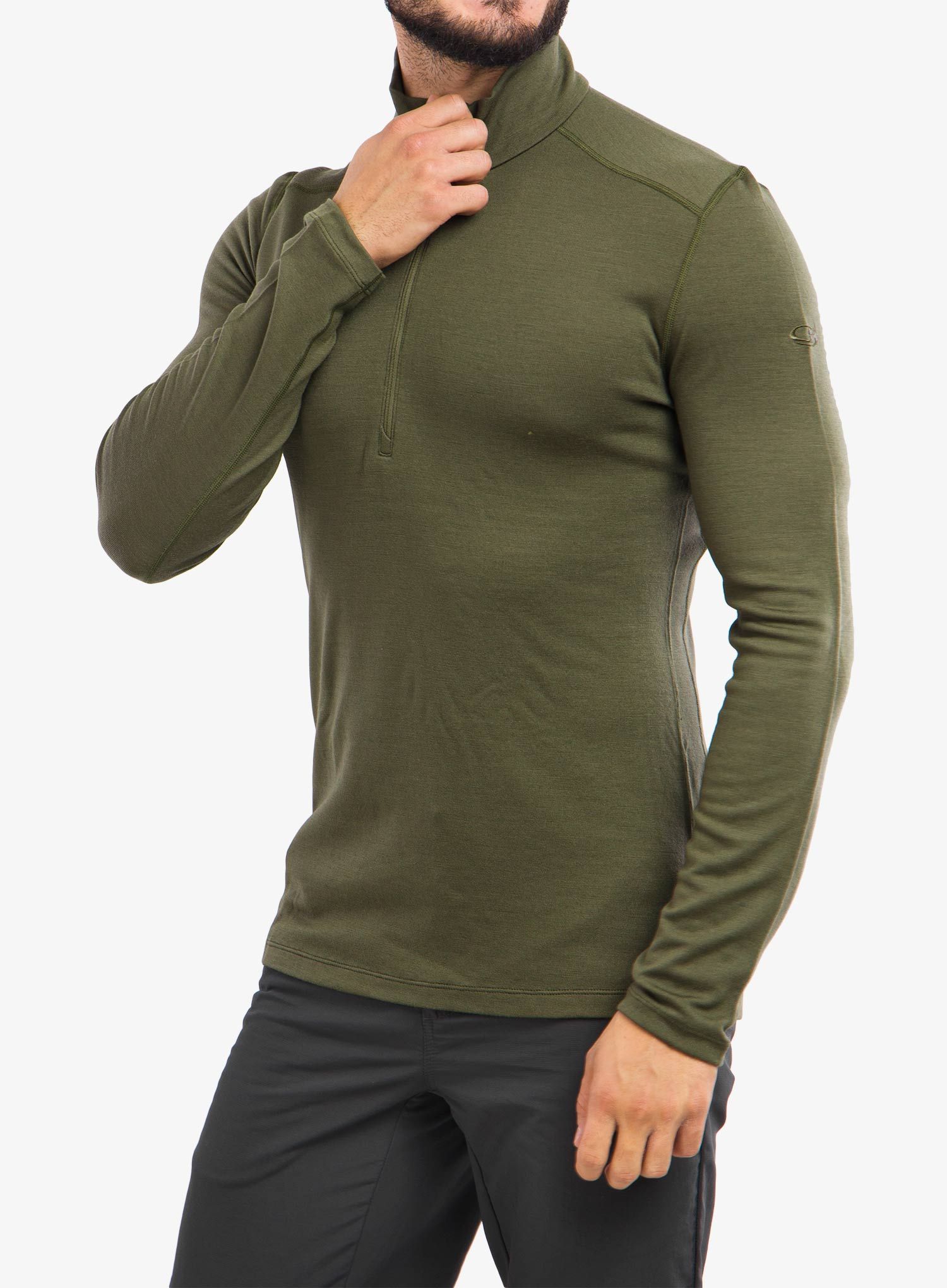 Termální mikina Icebreaker 260 Tech L/S Half Zip - loden