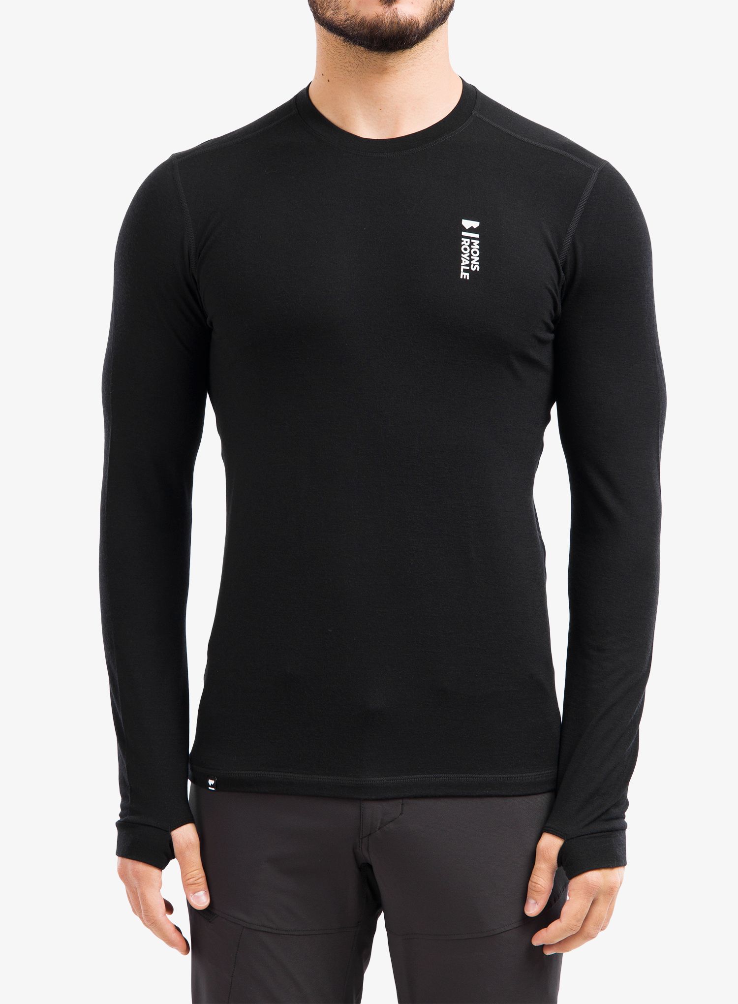 Termoaktivní mikina Mons Royale Cascade Merino Flex 200 LS - black