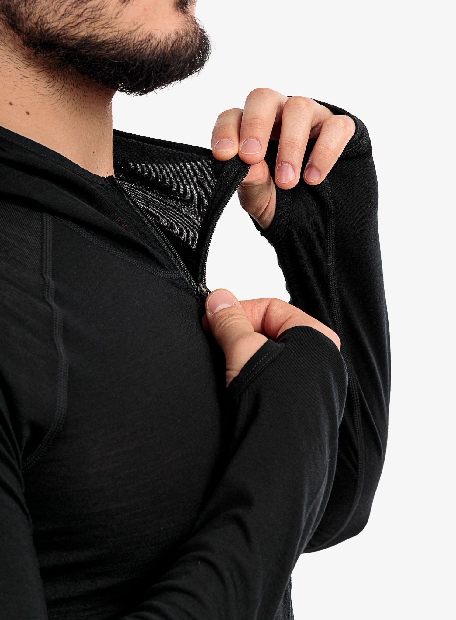 Termoaktivní mikina Mons Royale Temple Tech Hood - black