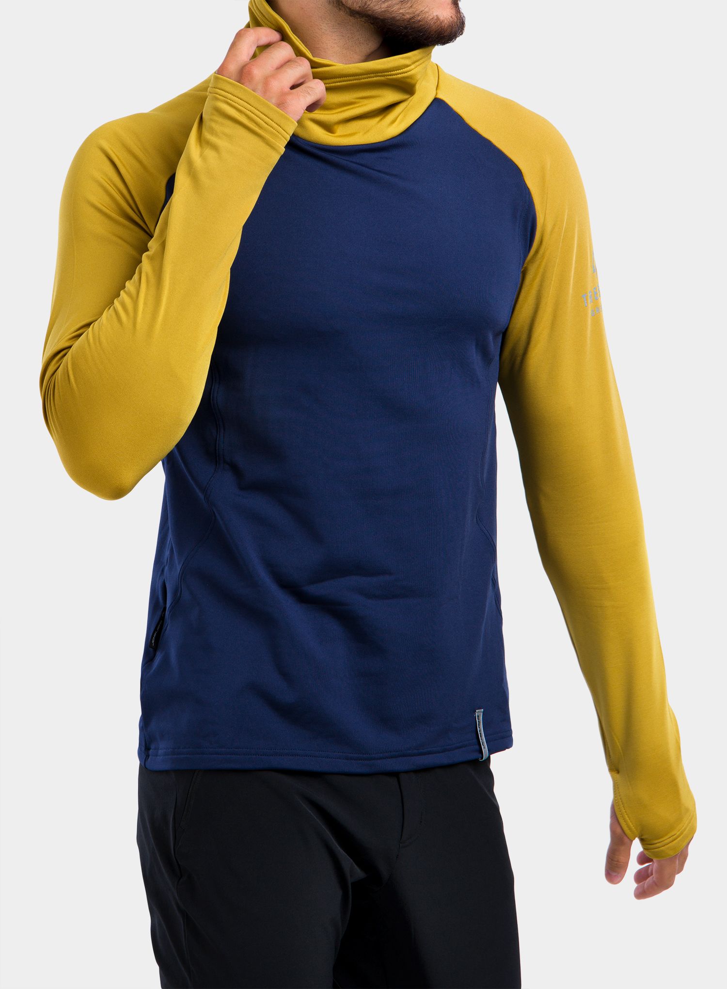 Mikina bez kapuce Sensor Thermo Sweatshirt - blue/mustard