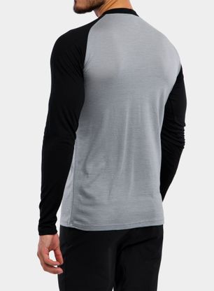 Termoaktivní mikina Sensor Merino Active PT Tee L/S - grey adventure