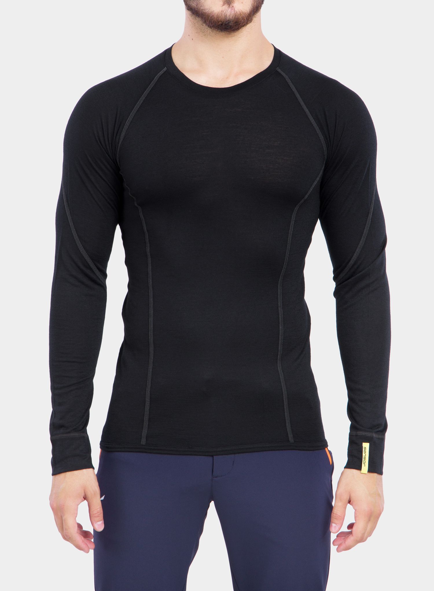 Termoaktivní mikina Sensor Merino Active Tee L/S - black