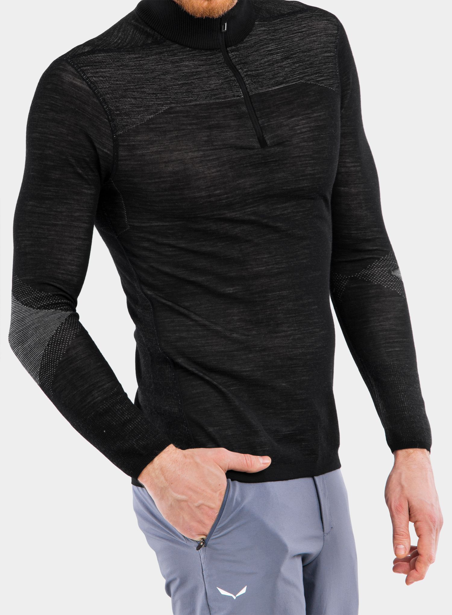 Termoaktivní mikina Smartwool Intraknit Merino 200 1/4 Zip - black
