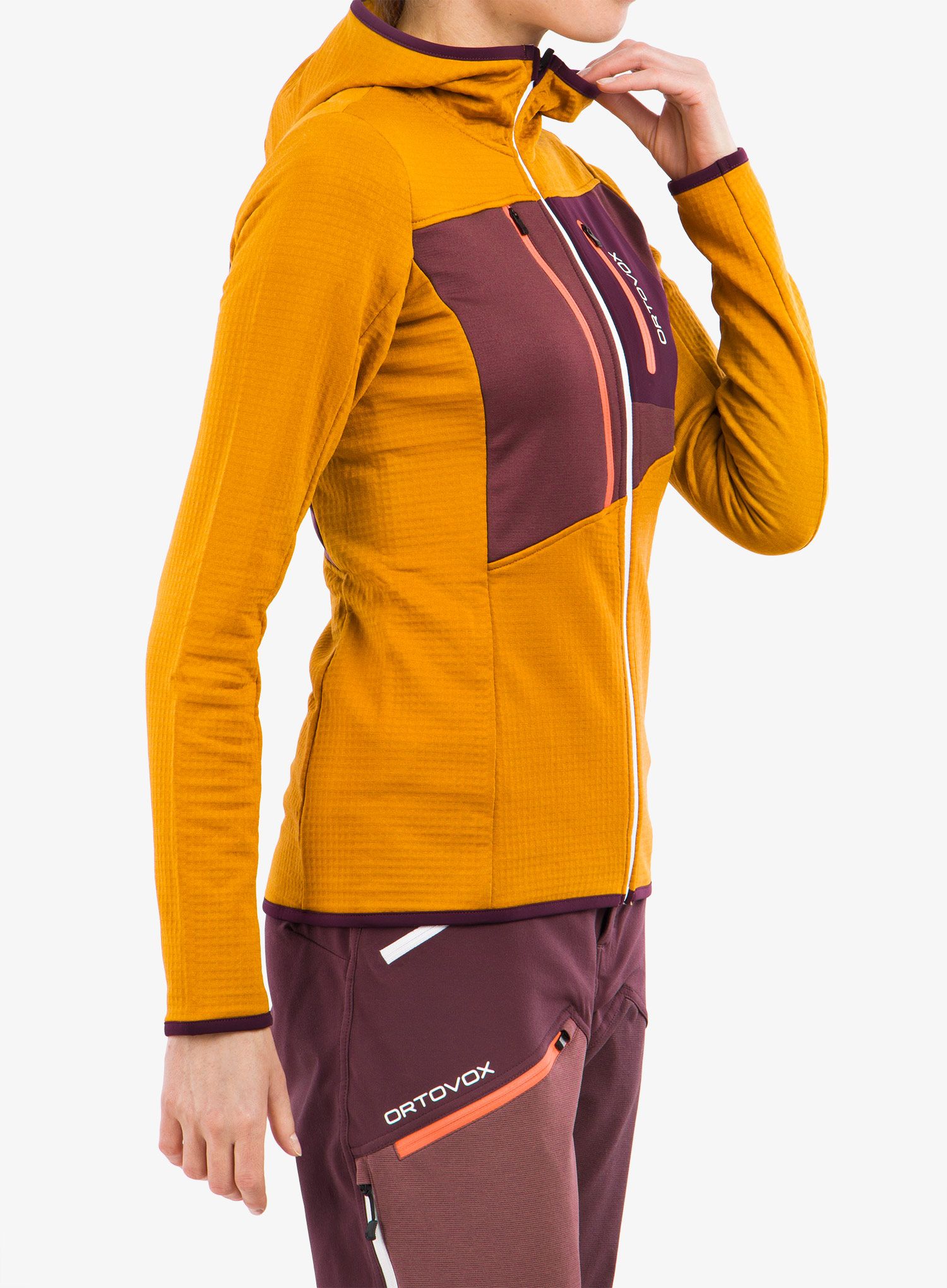 Dámská trekingová bunda Ortovox Fleece Grid Hoody - sly fox