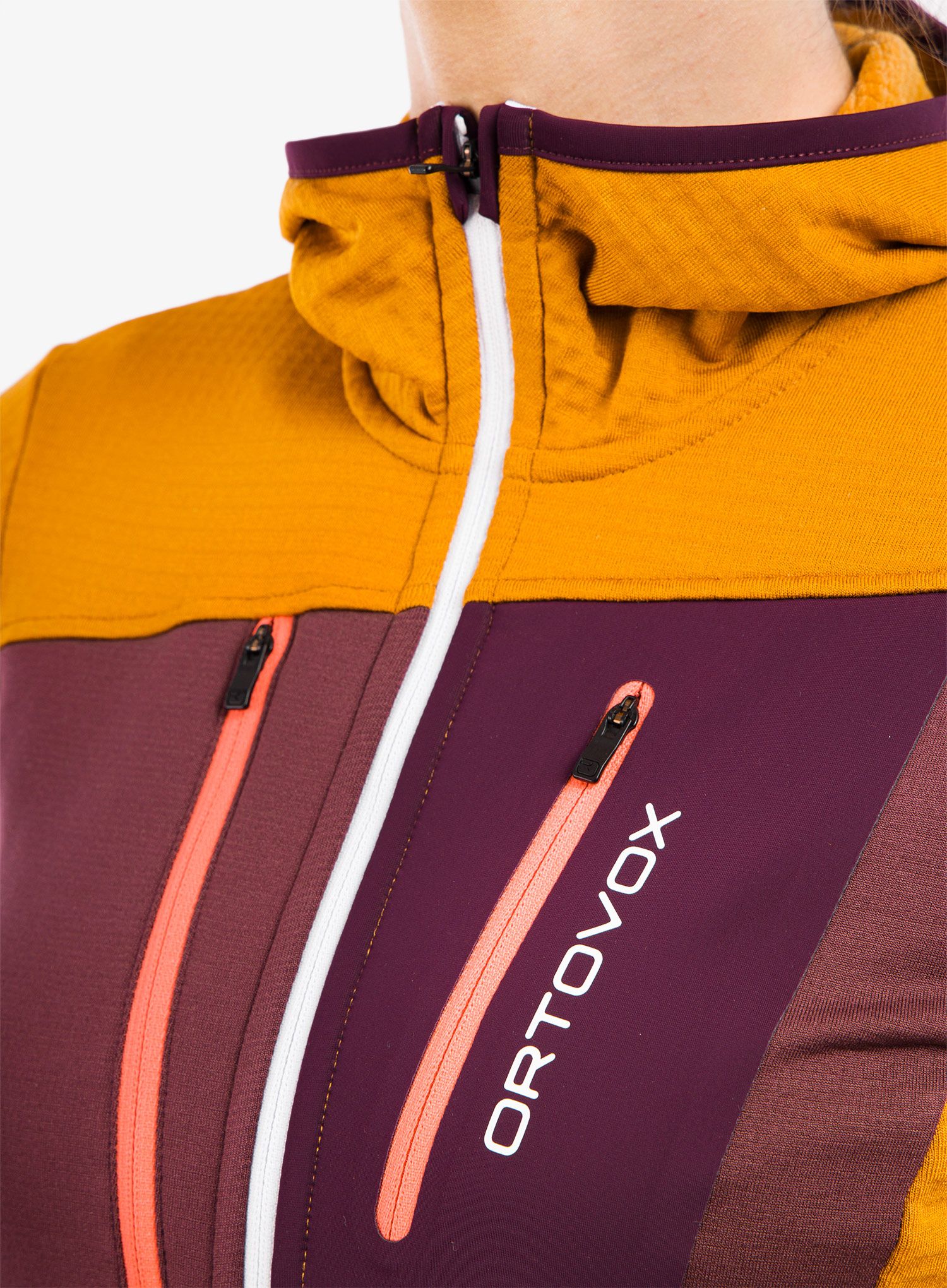 Dámská trekingová bunda Ortovox Fleece Grid Hoody - sly fox