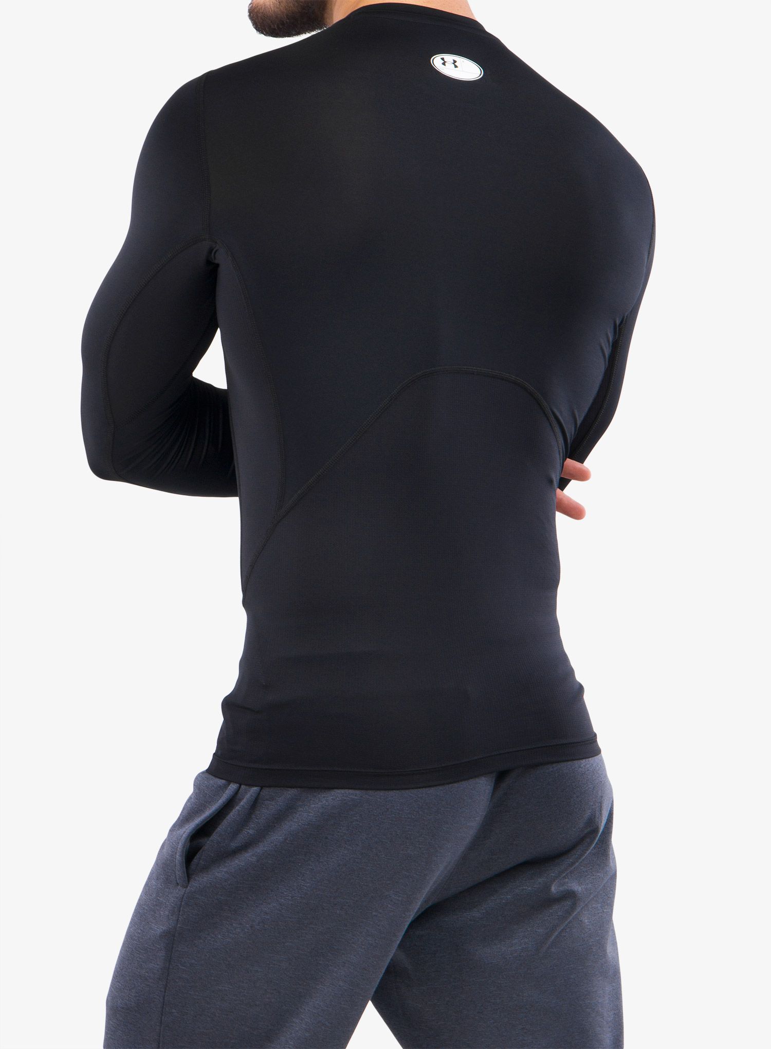 Mikina Under Armour HG Armour Comp LS - black/white