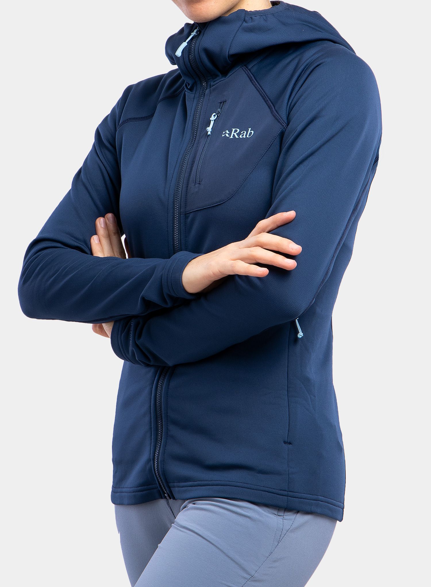 Dámská lezecká mikina Rab Superflux Hoody - deep ink/deep ink