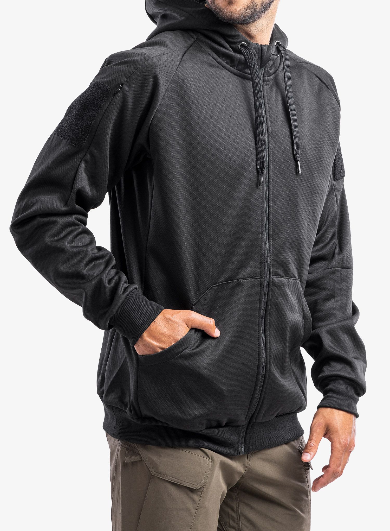 Mikina s kapucí Helikon-Tex Urban Tactical Hoodie Full Zip - black