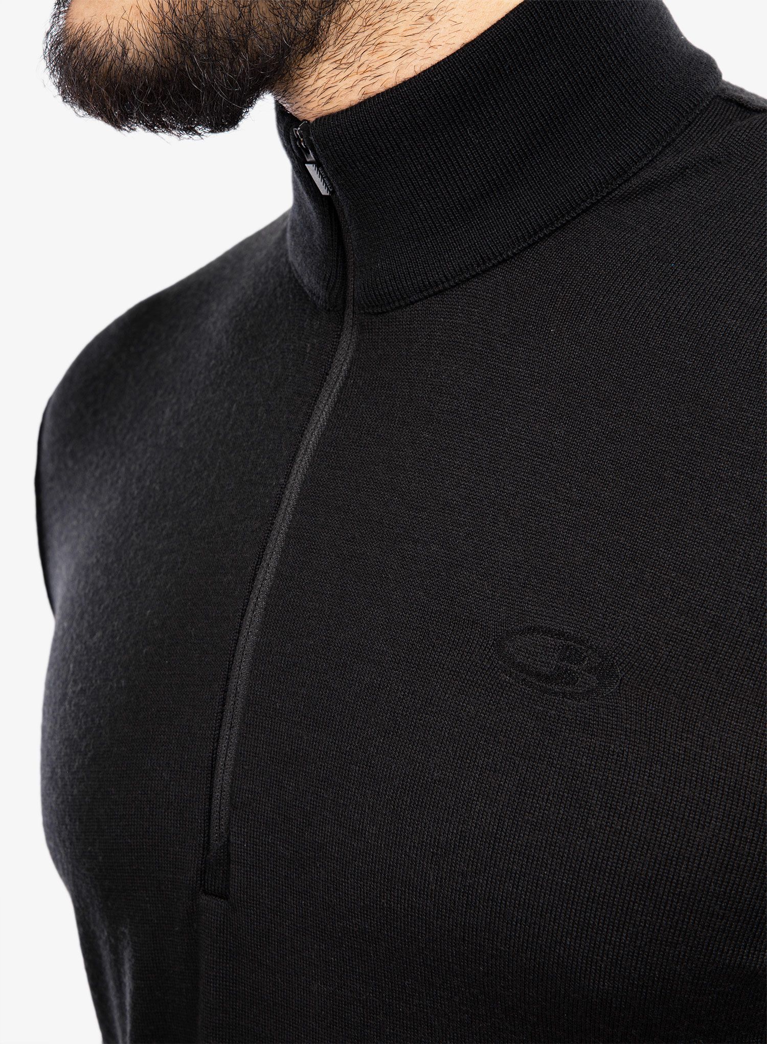 Mikina s 1/2 zipem Icebreaker Original LS Half Zip - black
