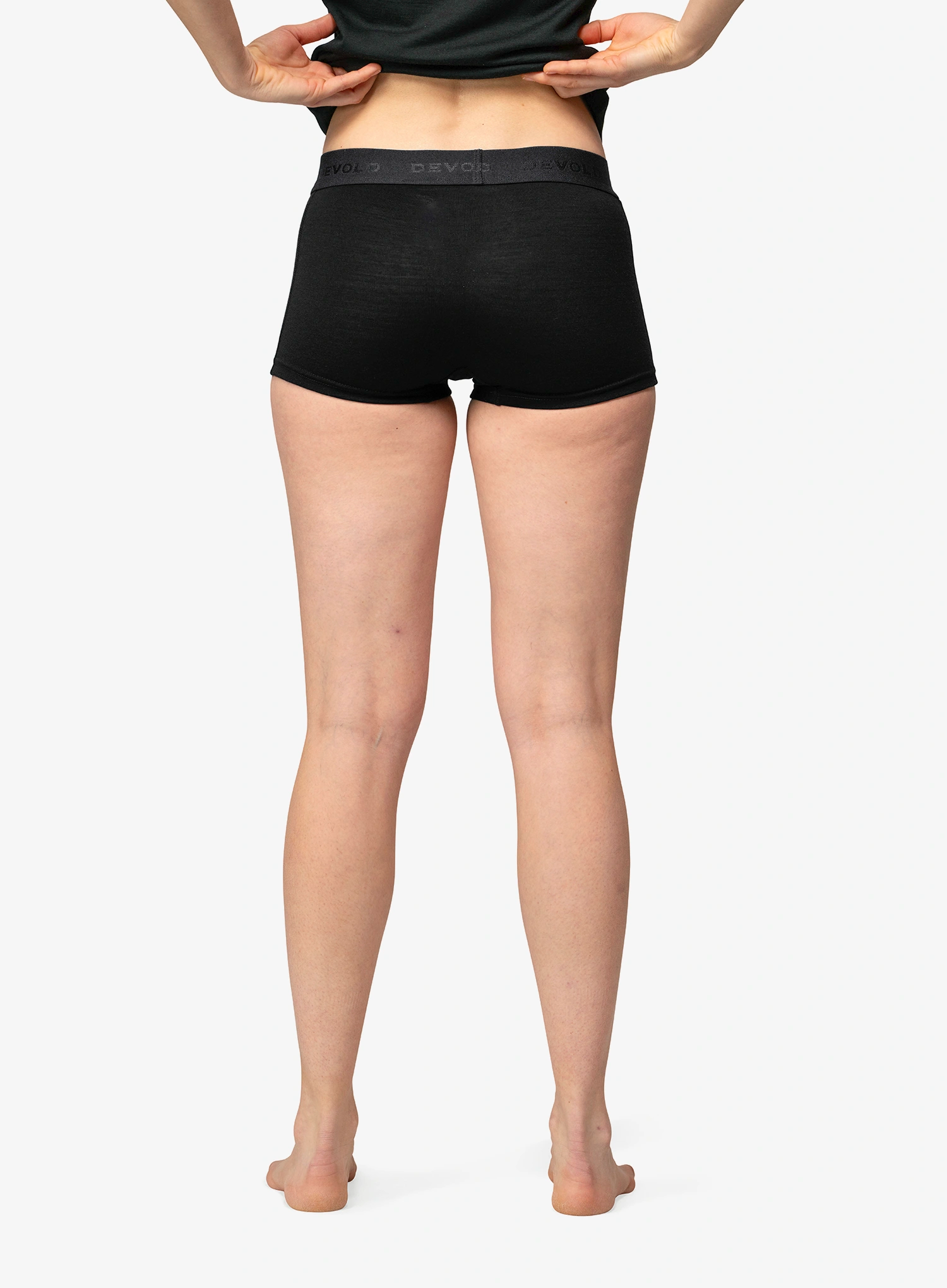 Dámské funkční boxerky Devold Breeze Merino 150 Hipster - black