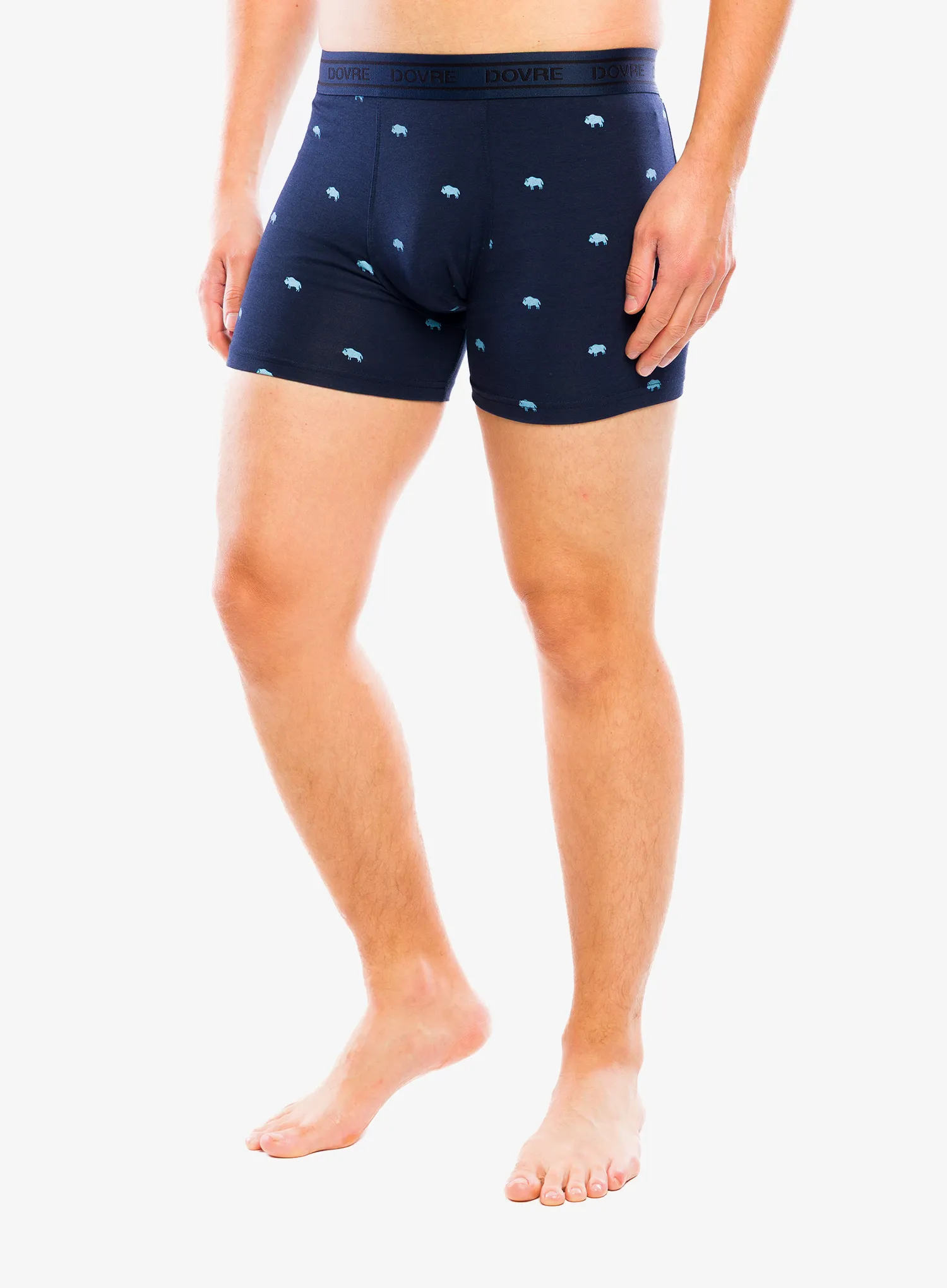 Funkční boxerky Dovre Tights 3-Pack Bamboo - blue/print