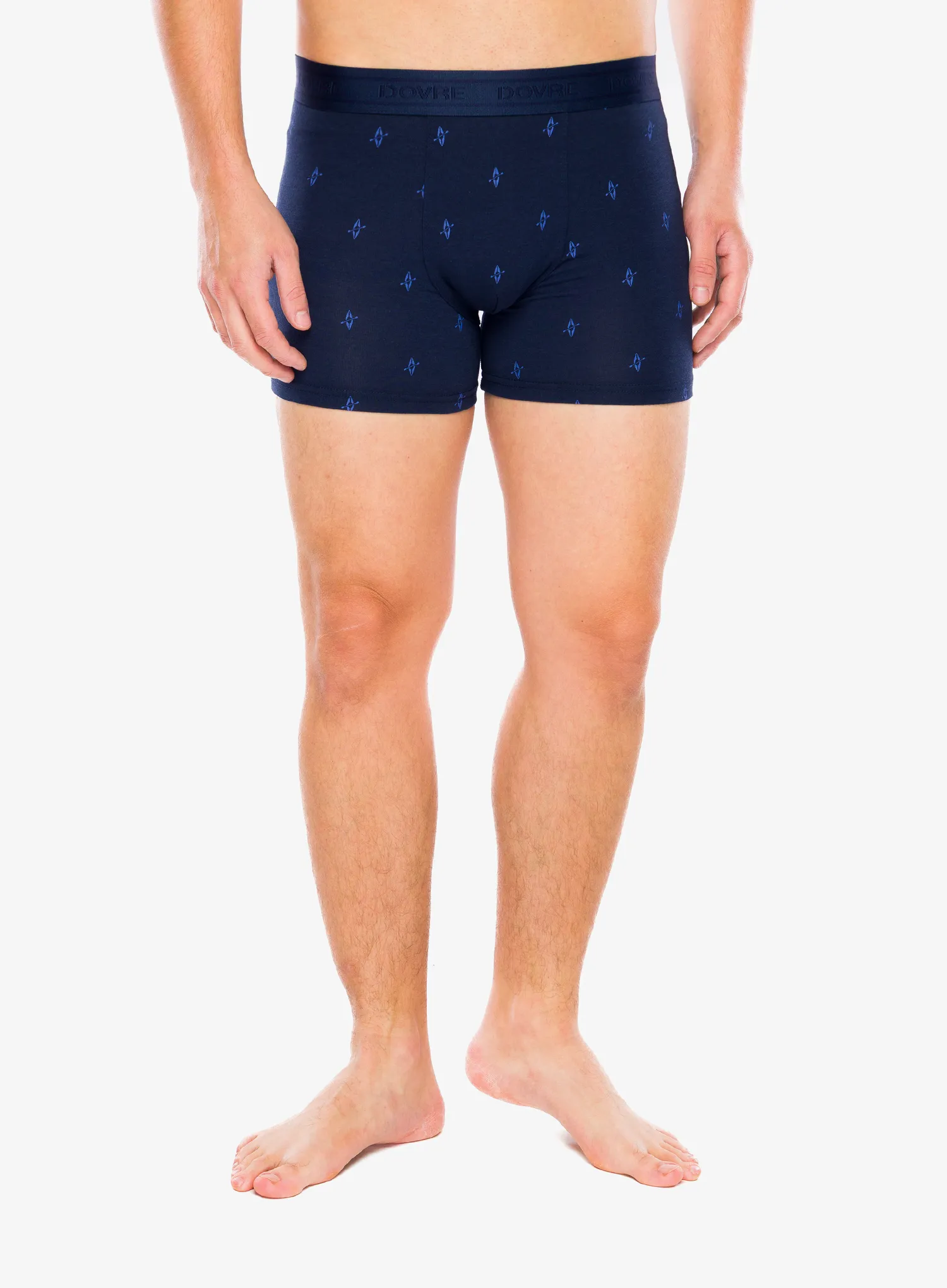 Funkční boxerky Dovre Tights 3-Pack Bamboo - navy/print
