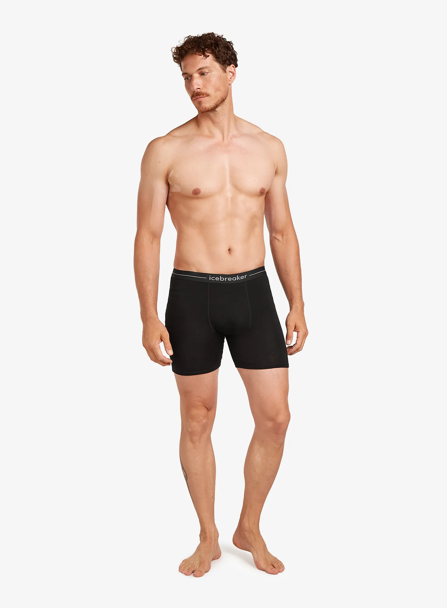 Funkční boxerky Icebreaker Anatomica Long Boxers - black