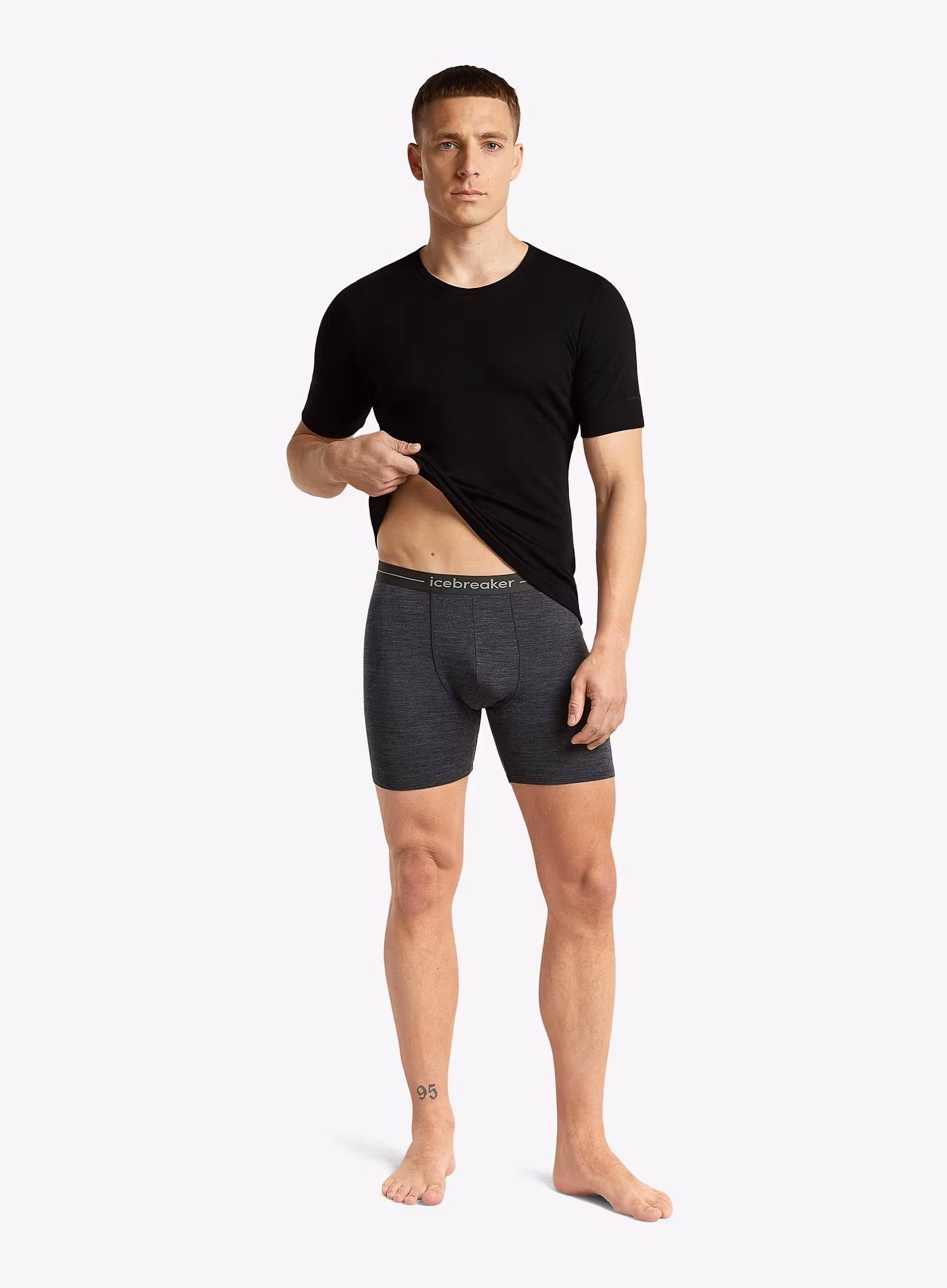Funkční boxerky Icebreaker Anatomica Long Boxers - jet hthr