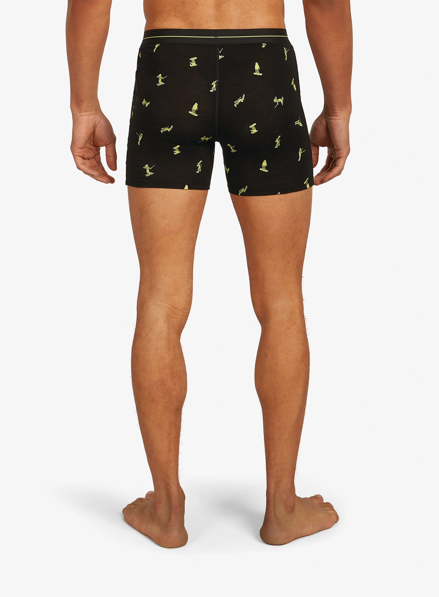 Funkční boxerky Icebreaker Merino 150 Anatomica Boxers Ski Day - black/peridot/aop