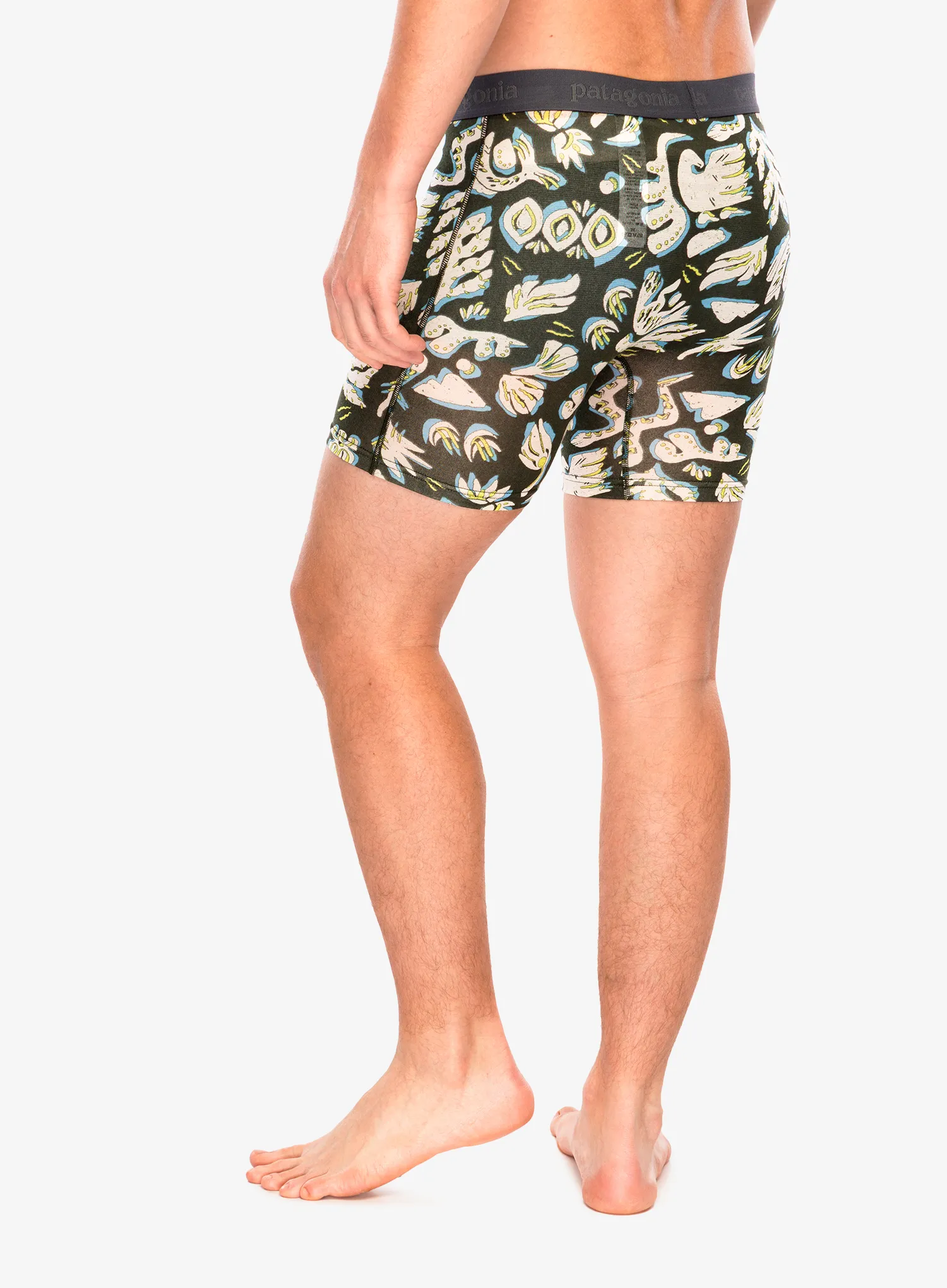 Funkční boxerky Patagonia Essential Boxer Briefs 6 in - across ocean/pine needle green