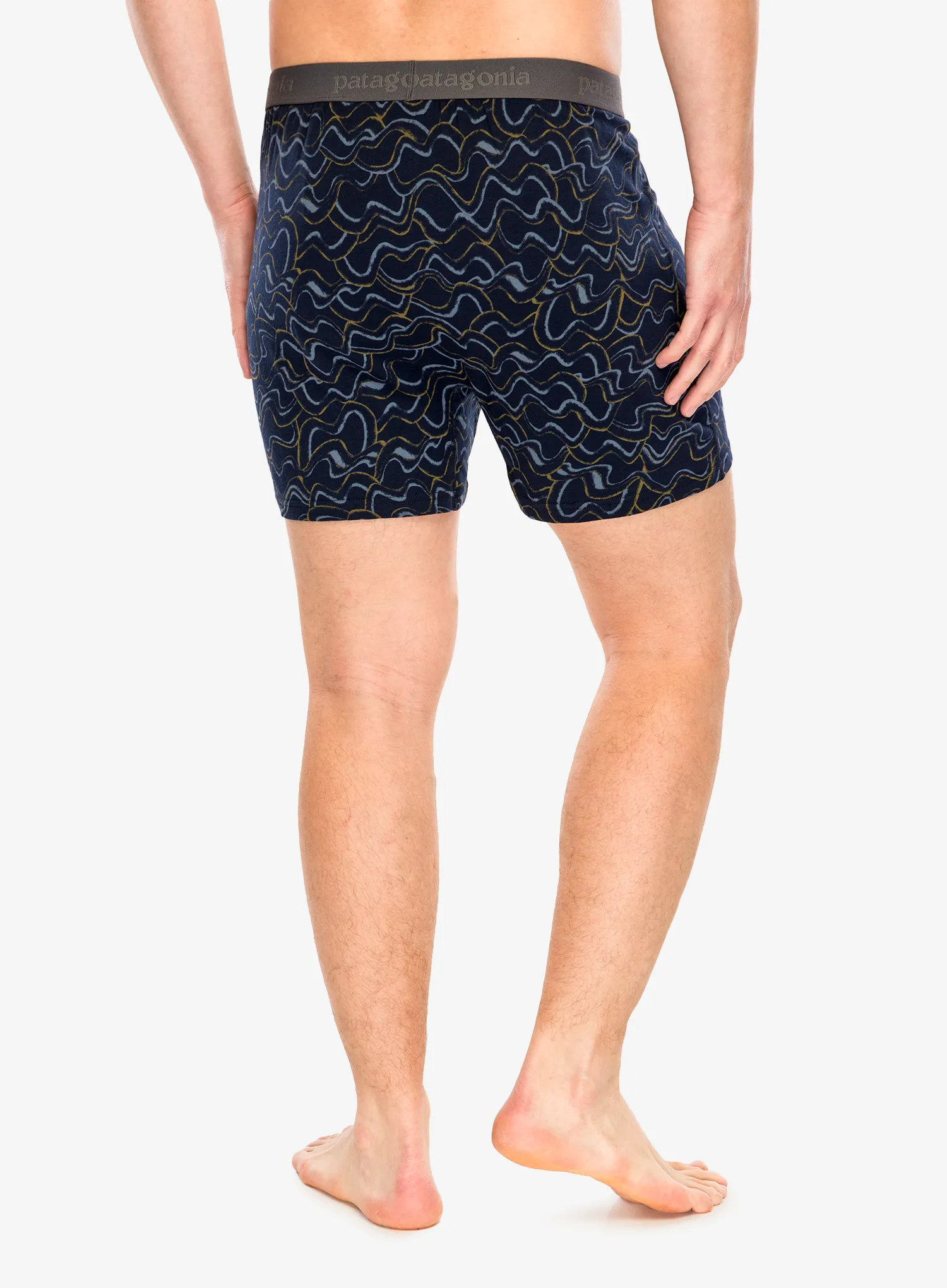 Funkční boxerky Patagonia Essential Boxers - small currents/pitch blue