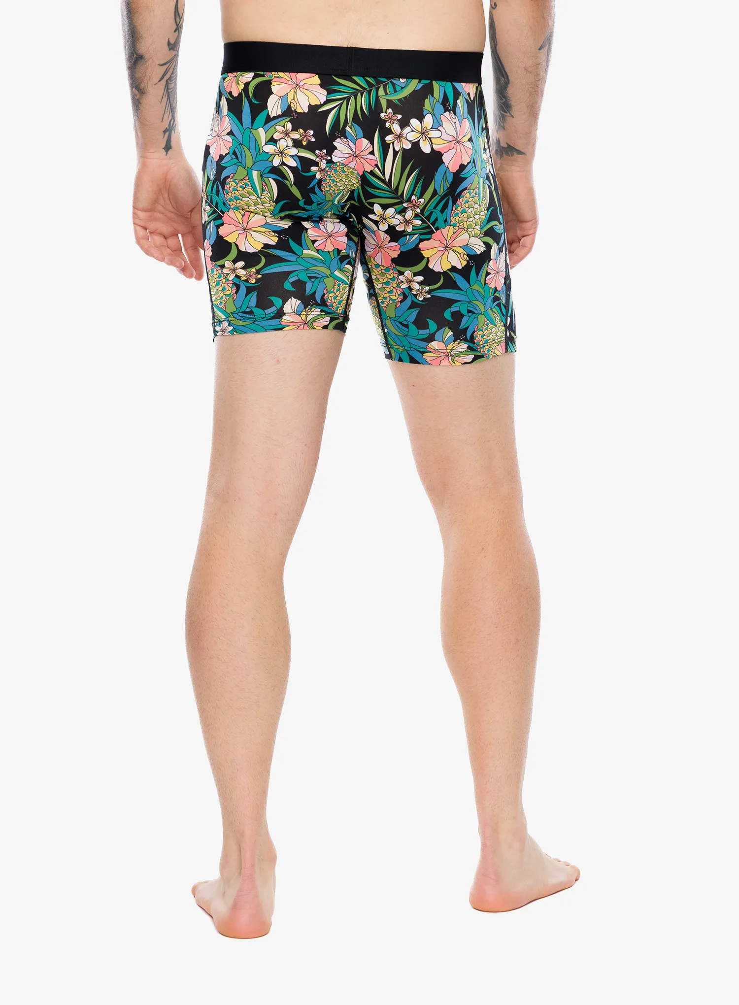 Funkční boxerky Saxx Daytripper Comfort Stretch Boxer Brf Fly - pineapple field/black