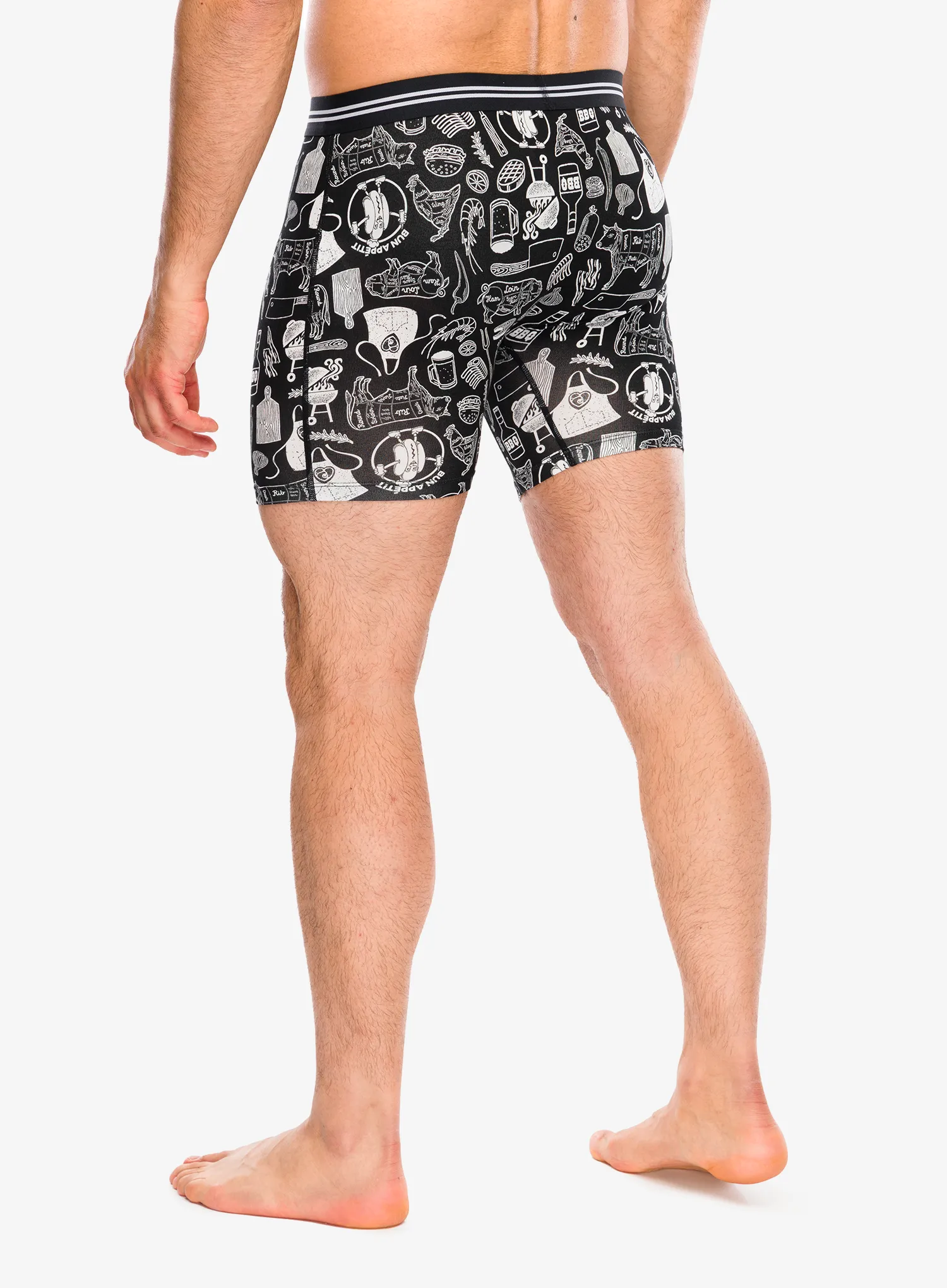 Funkční boxerky Saxx Vibe Xtra Soft Comfort Boxer Brief Fly - bun appetit/black