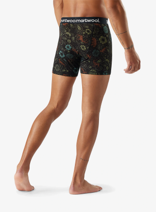 Funkční boxerky Smartwool Merino Print Boxer Brief Boxed - black paisley